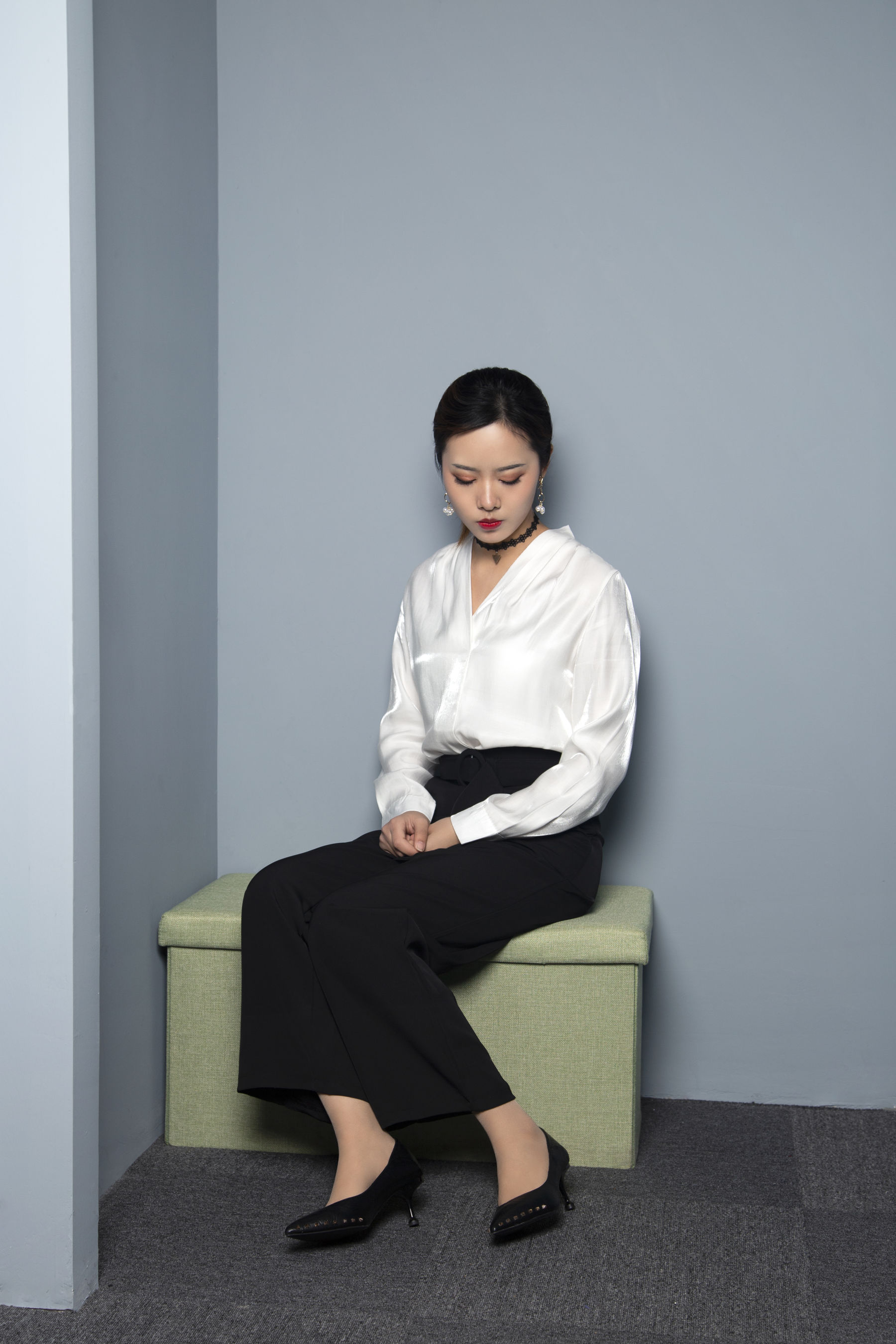 NO.033 晨静 阔腿裤小皮鞋，今日OL通勤-图4