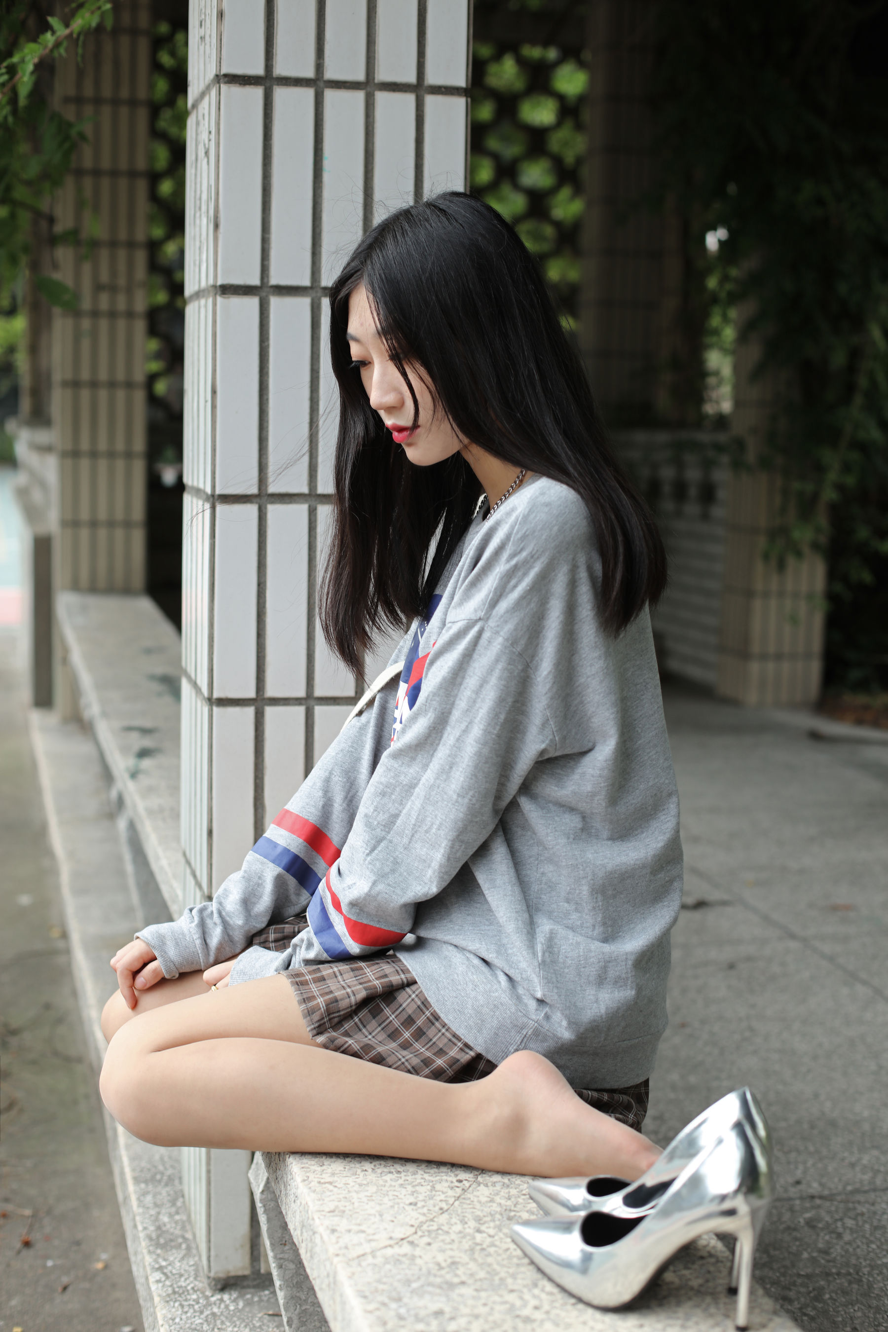 NO.147 翼宁 长腿石凳上的软妹-图27