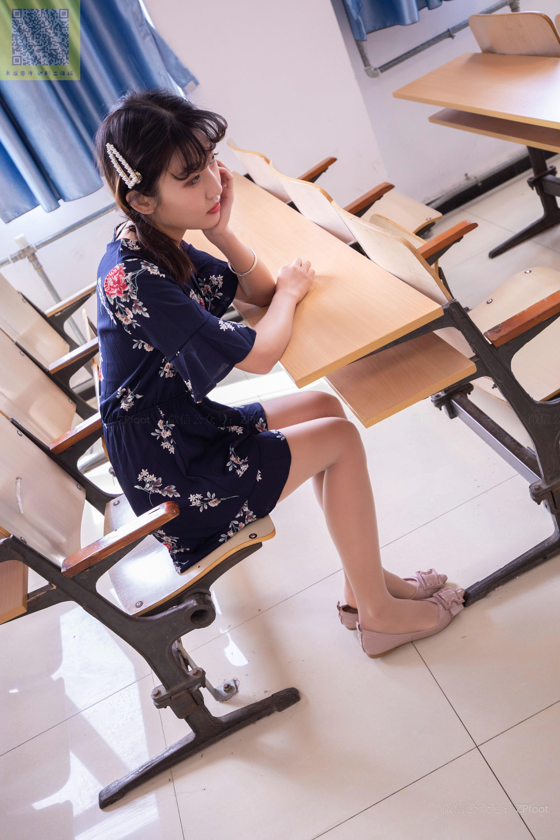 NO.087 小雪 教室碎花裙-图0