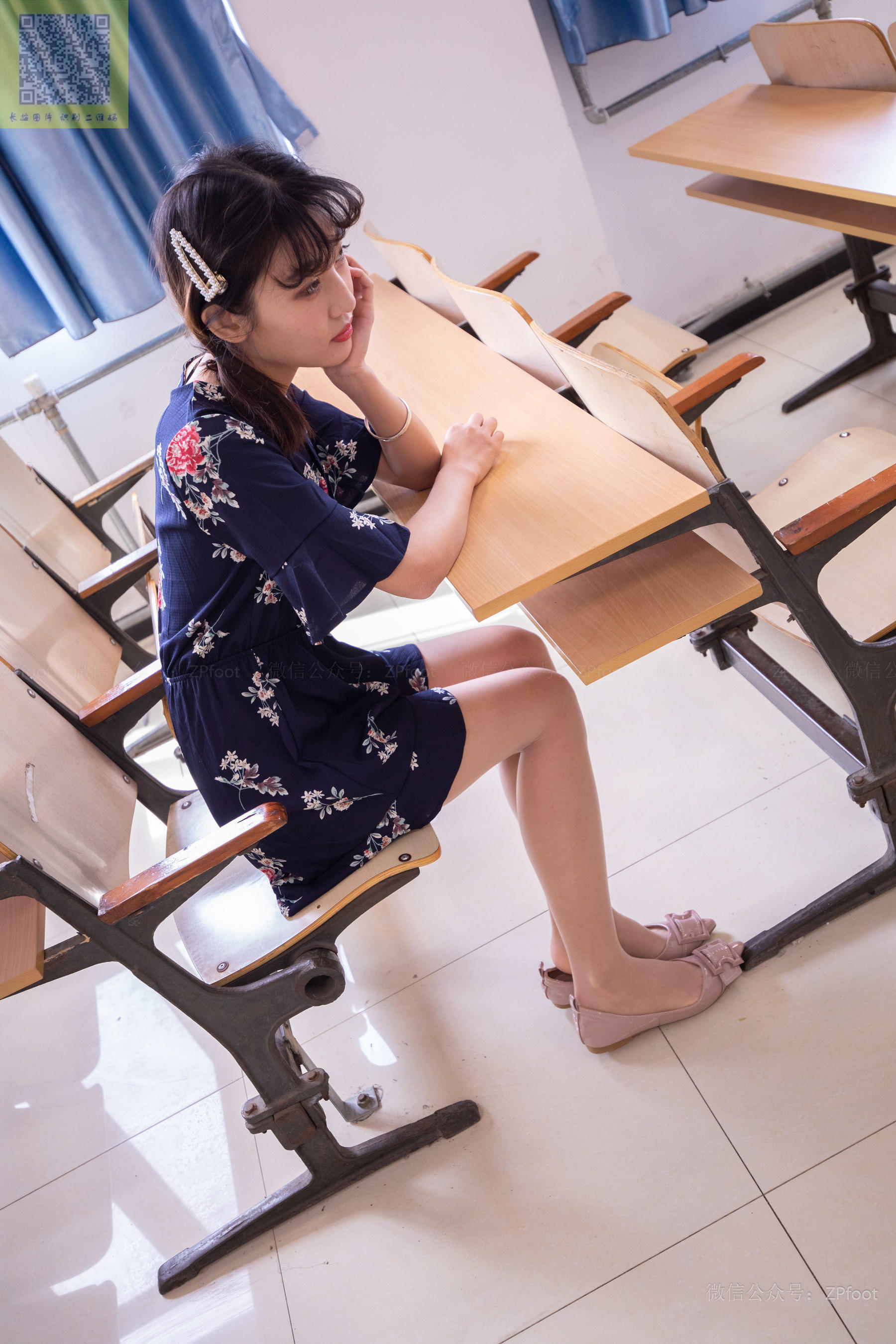 NO.087 小雪 教室碎花裙-图1