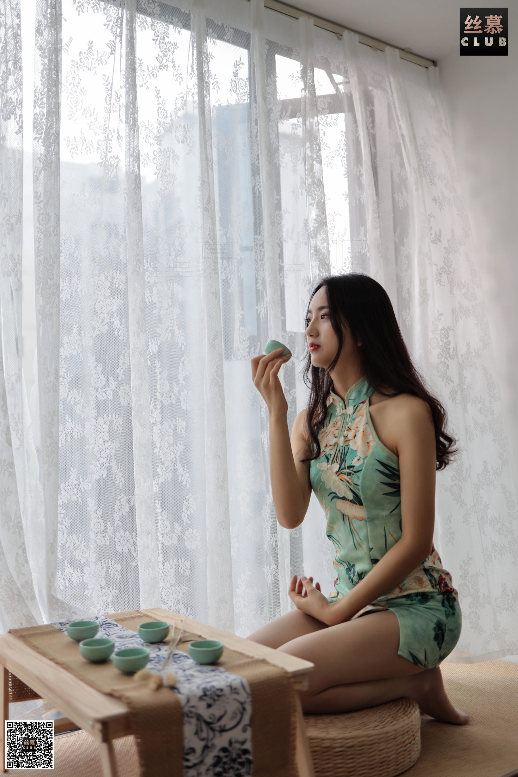 SM084 佳佳 天天一元《佳佳的青花色旗袍》-图40