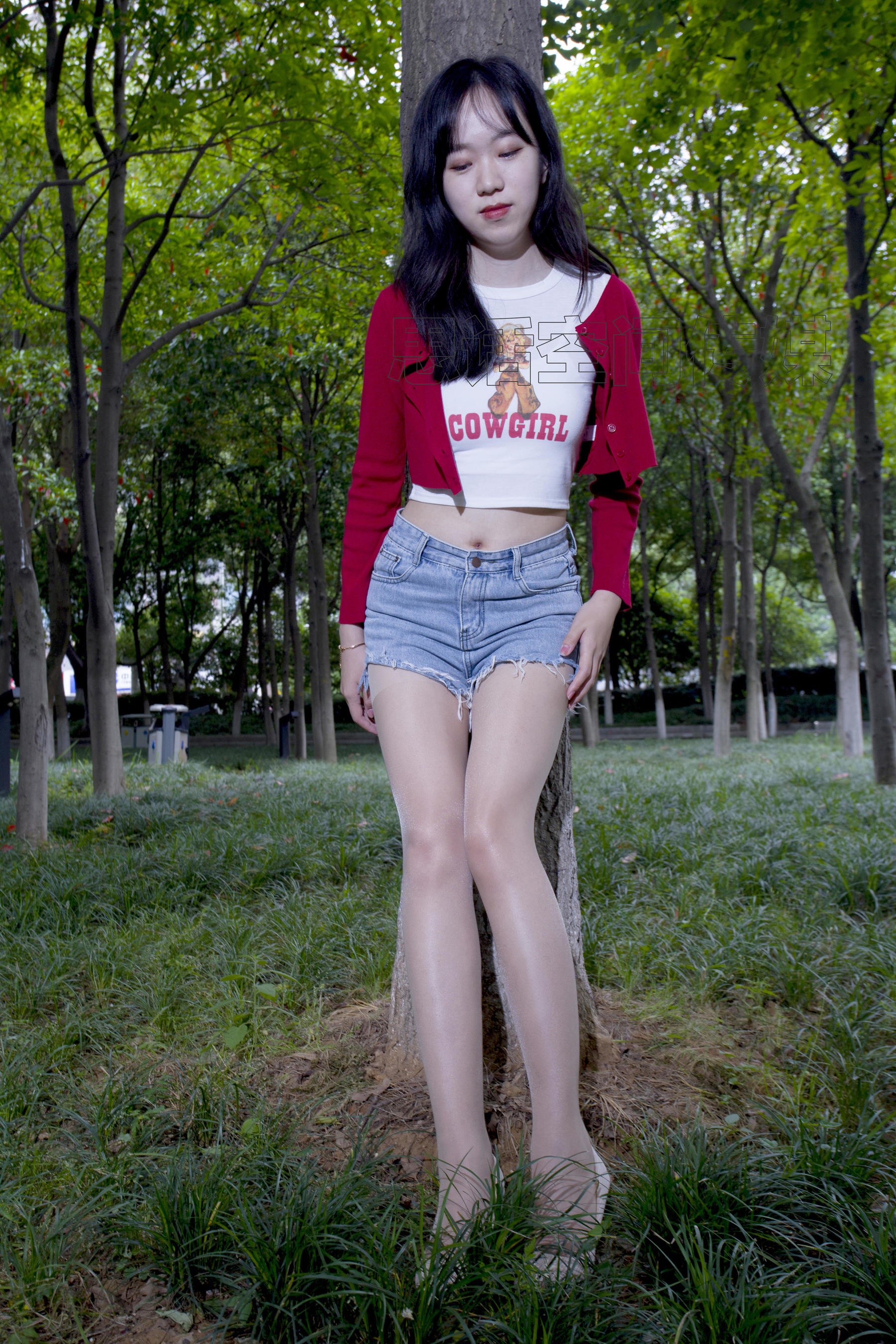 SH129 子琦 公园长腿活力少女-图9
