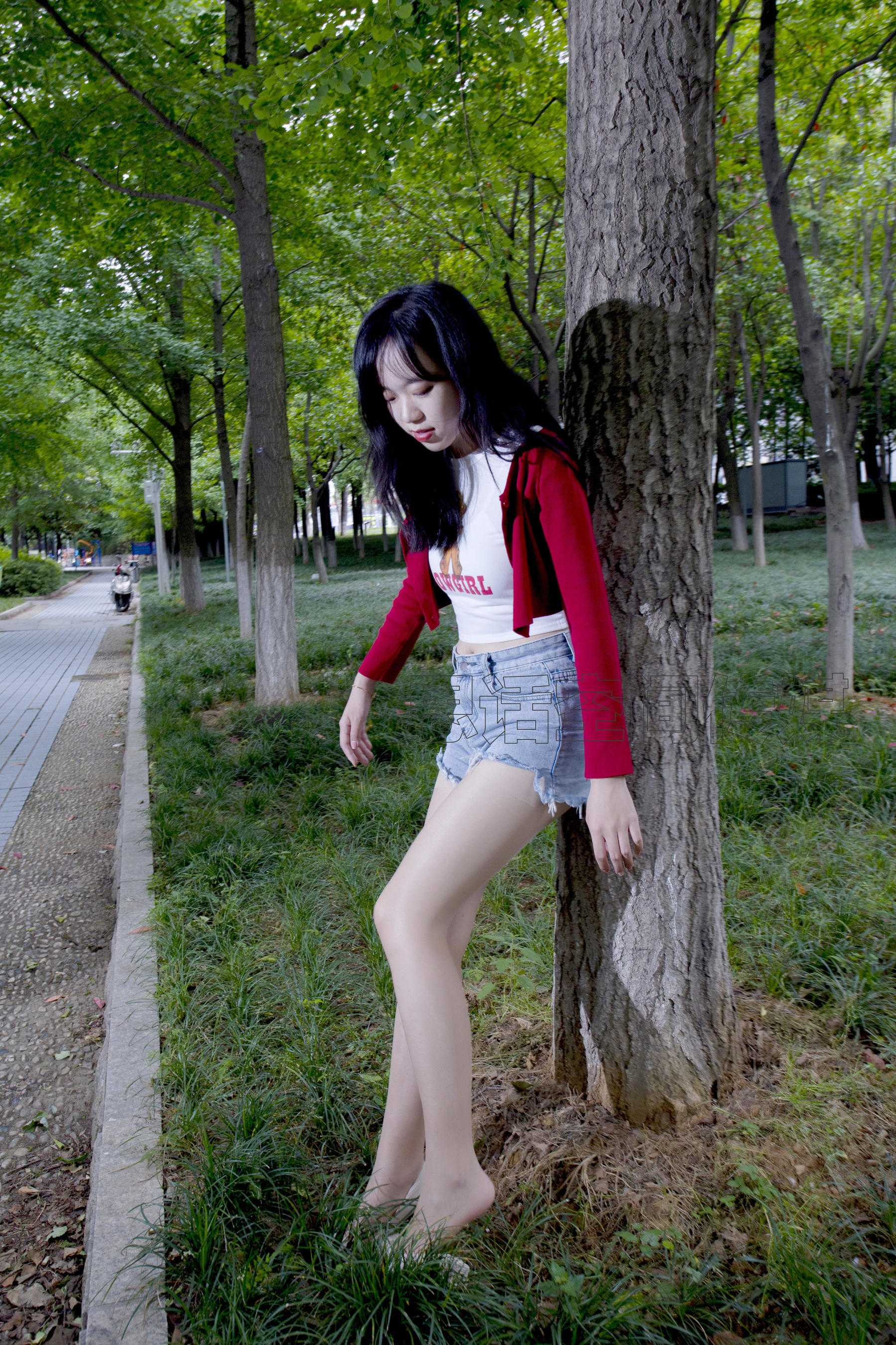 SH129 子琦 公园长腿活力少女-图13