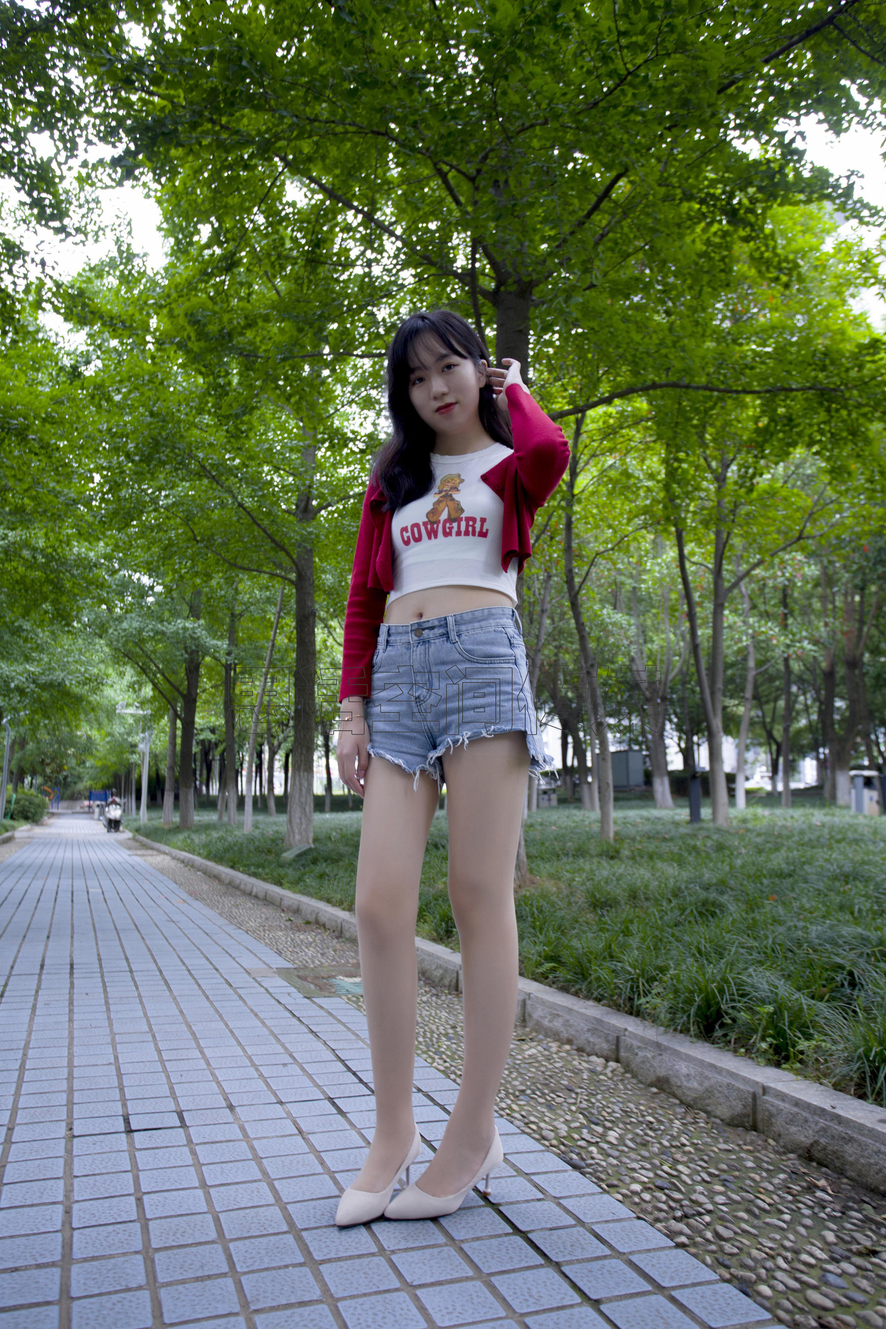 SH129 子琦 公园长腿活力少女-图39