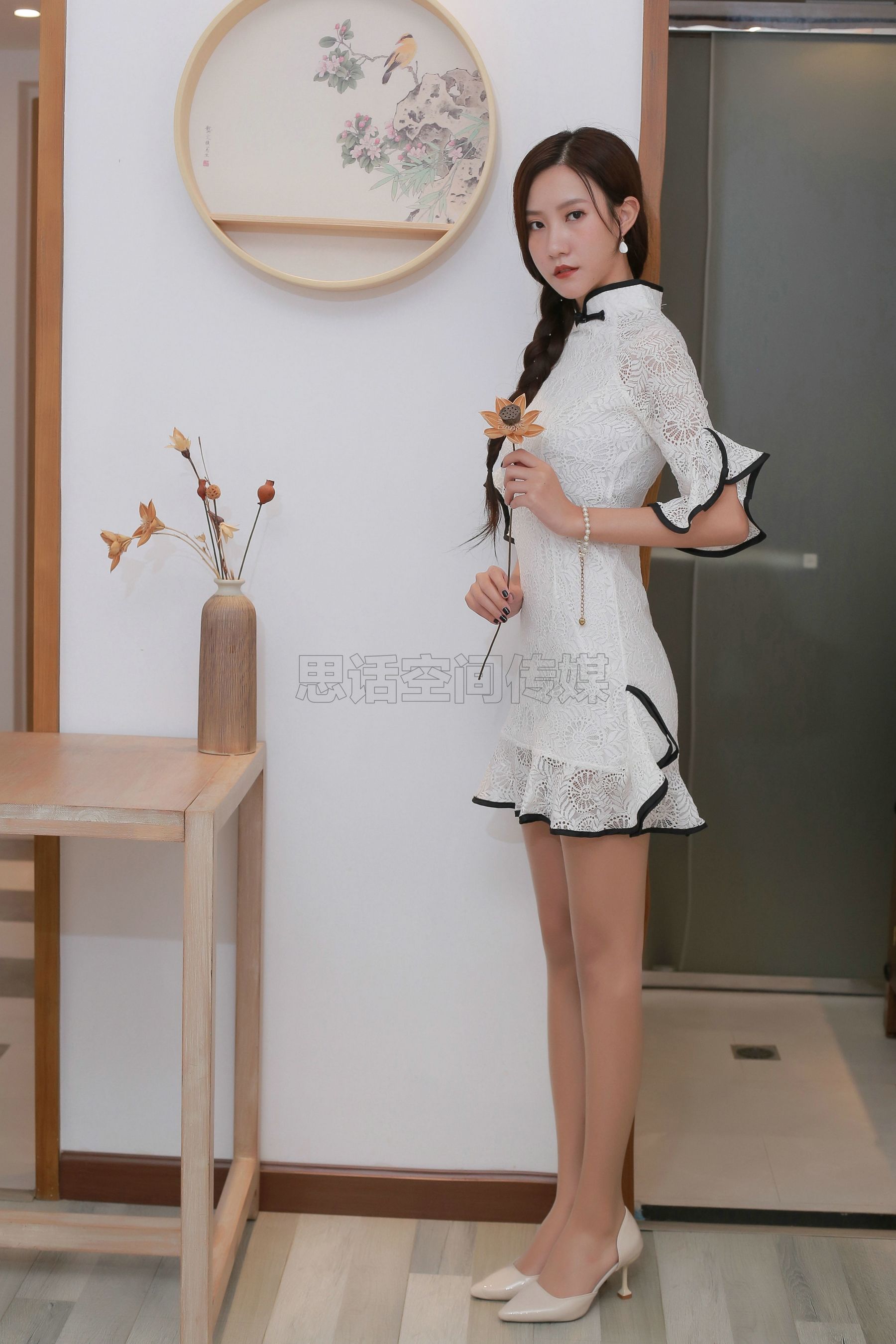 SH163 曦然 房间里的旗袍少女-图0