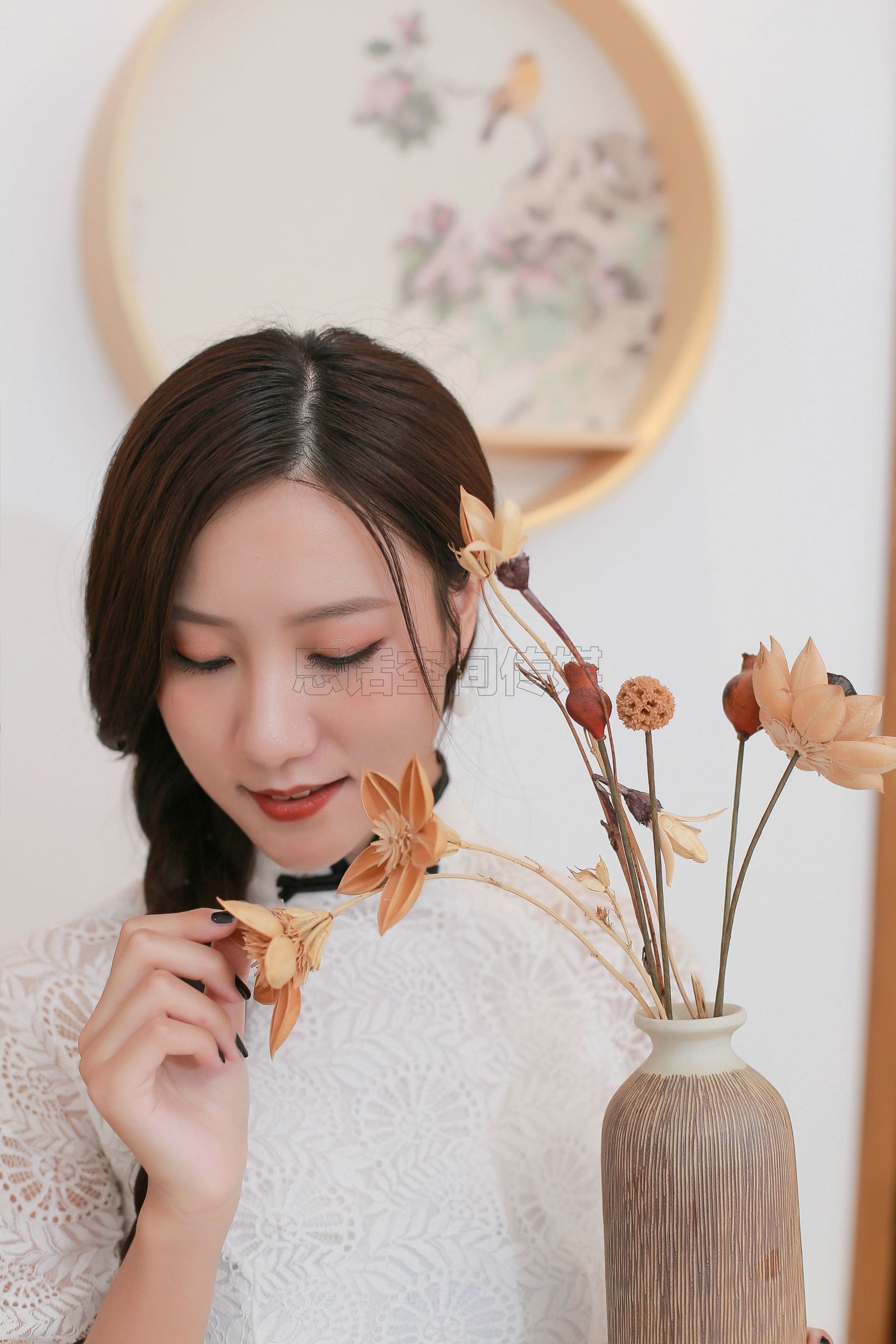 SH163 曦然 房间里的旗袍少女-图17