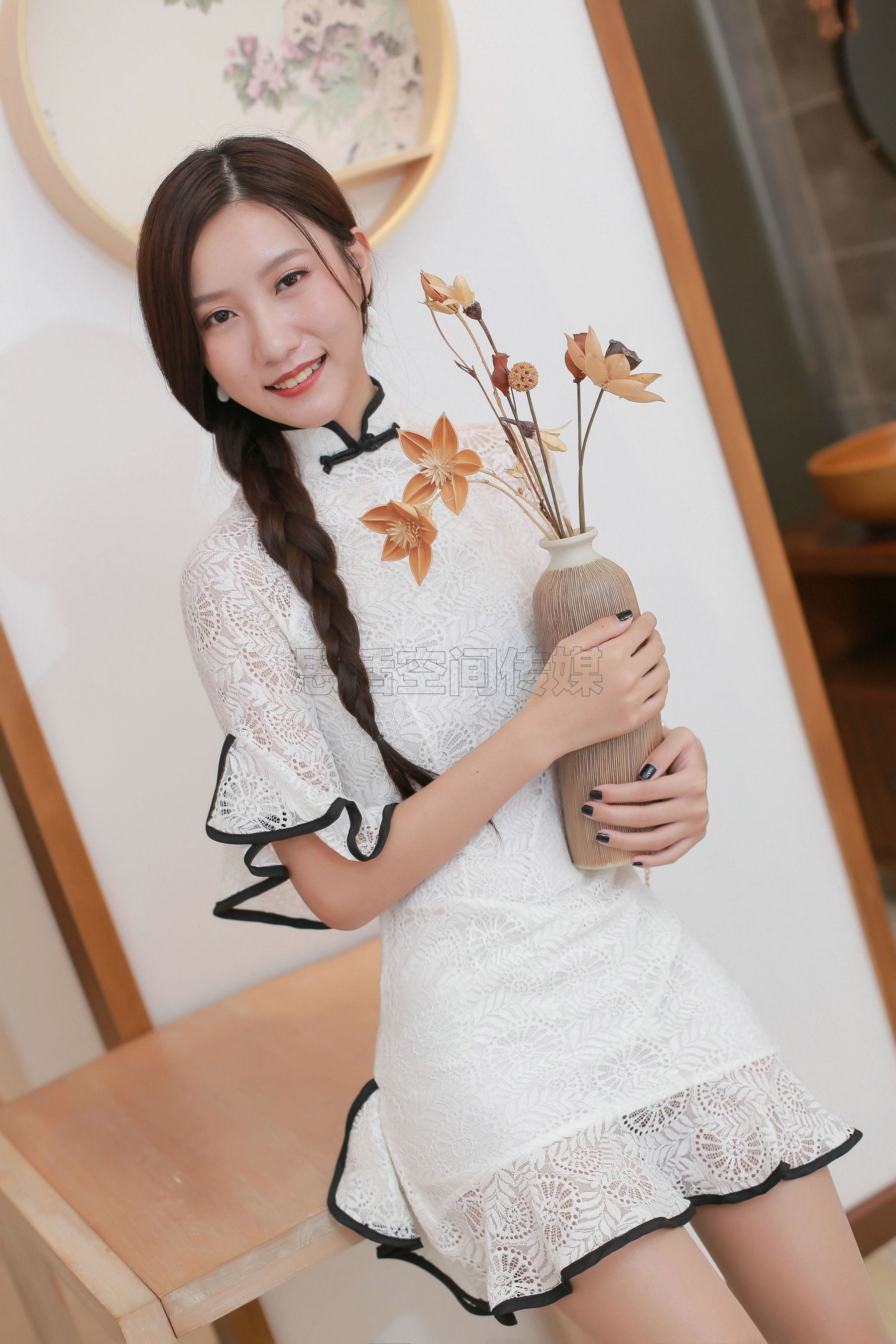 SH163 曦然 房间里的旗袍少女-图18