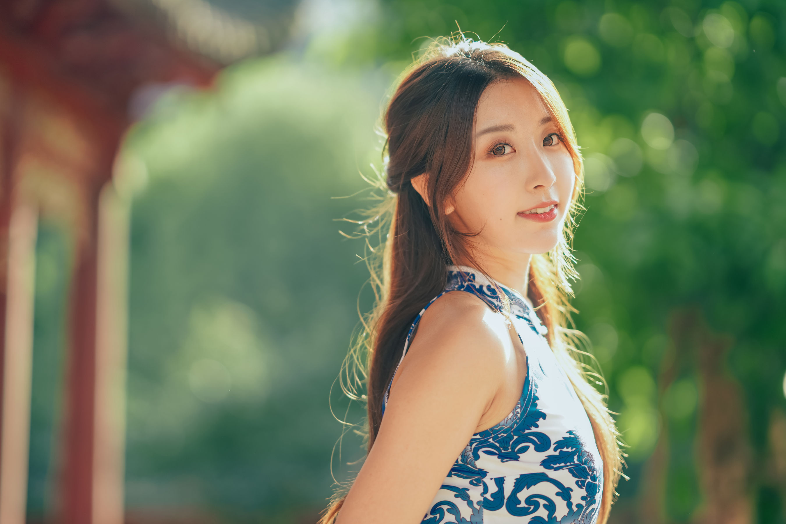 人气Coser黑川 - 青花旗袍-图19