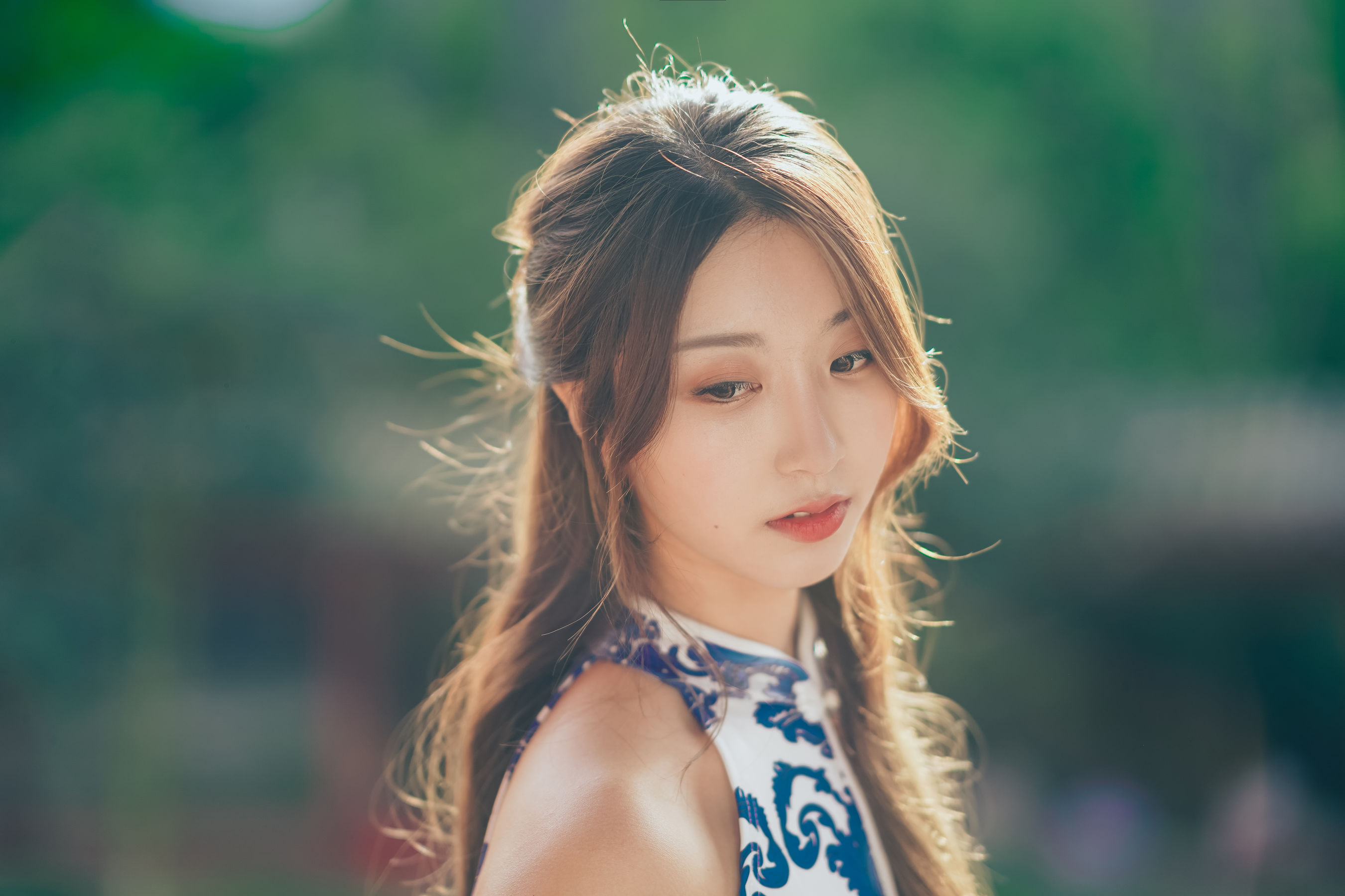 人气Coser黑川 - 青花旗袍-图28