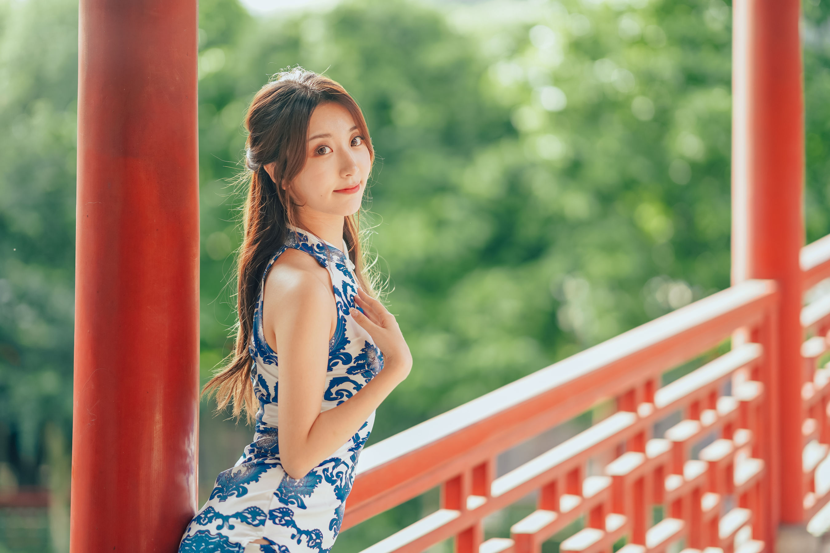 人气Coser黑川 - 青花旗袍-图6