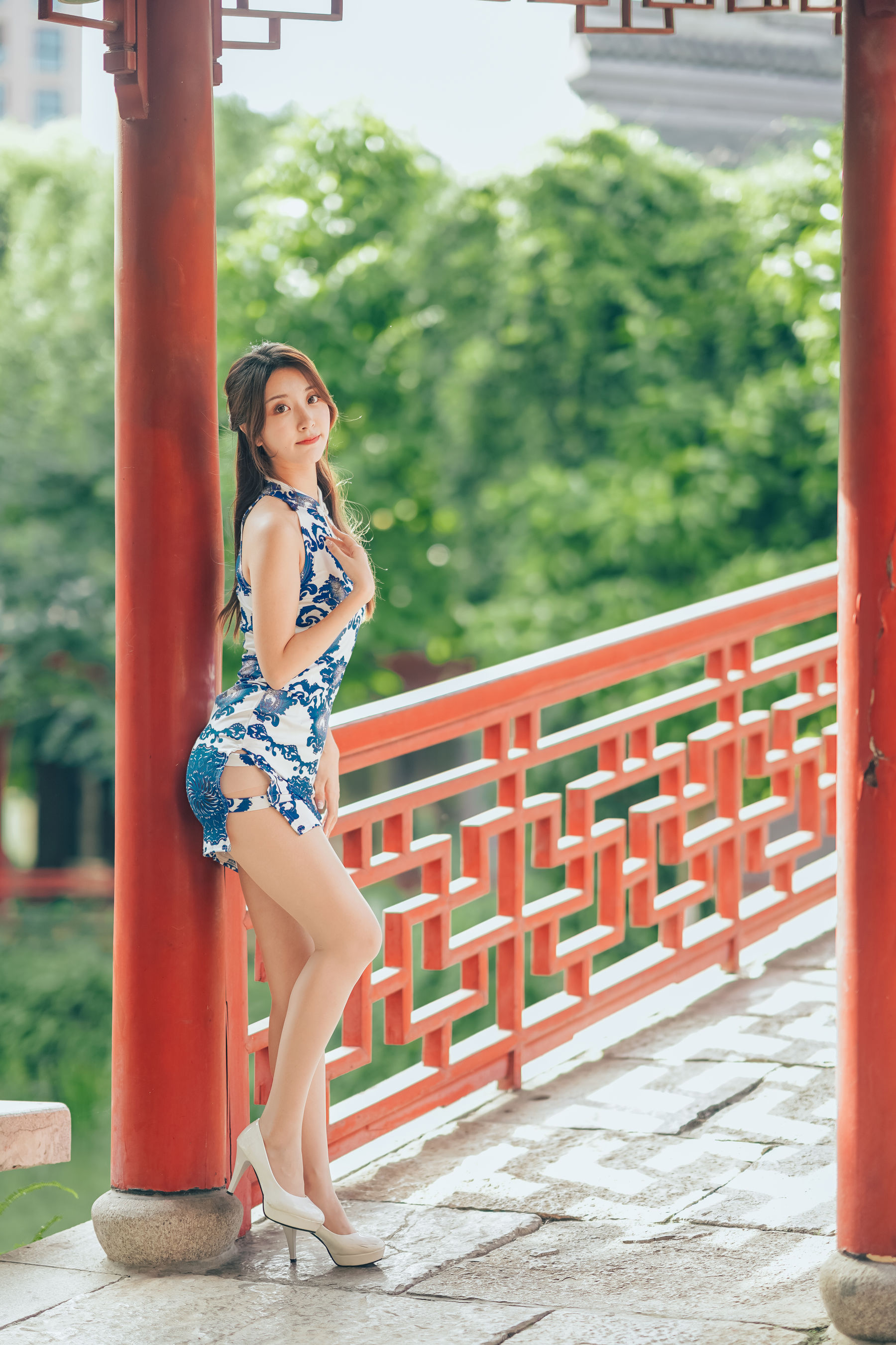 人气Coser黑川 - 青花旗袍-图8