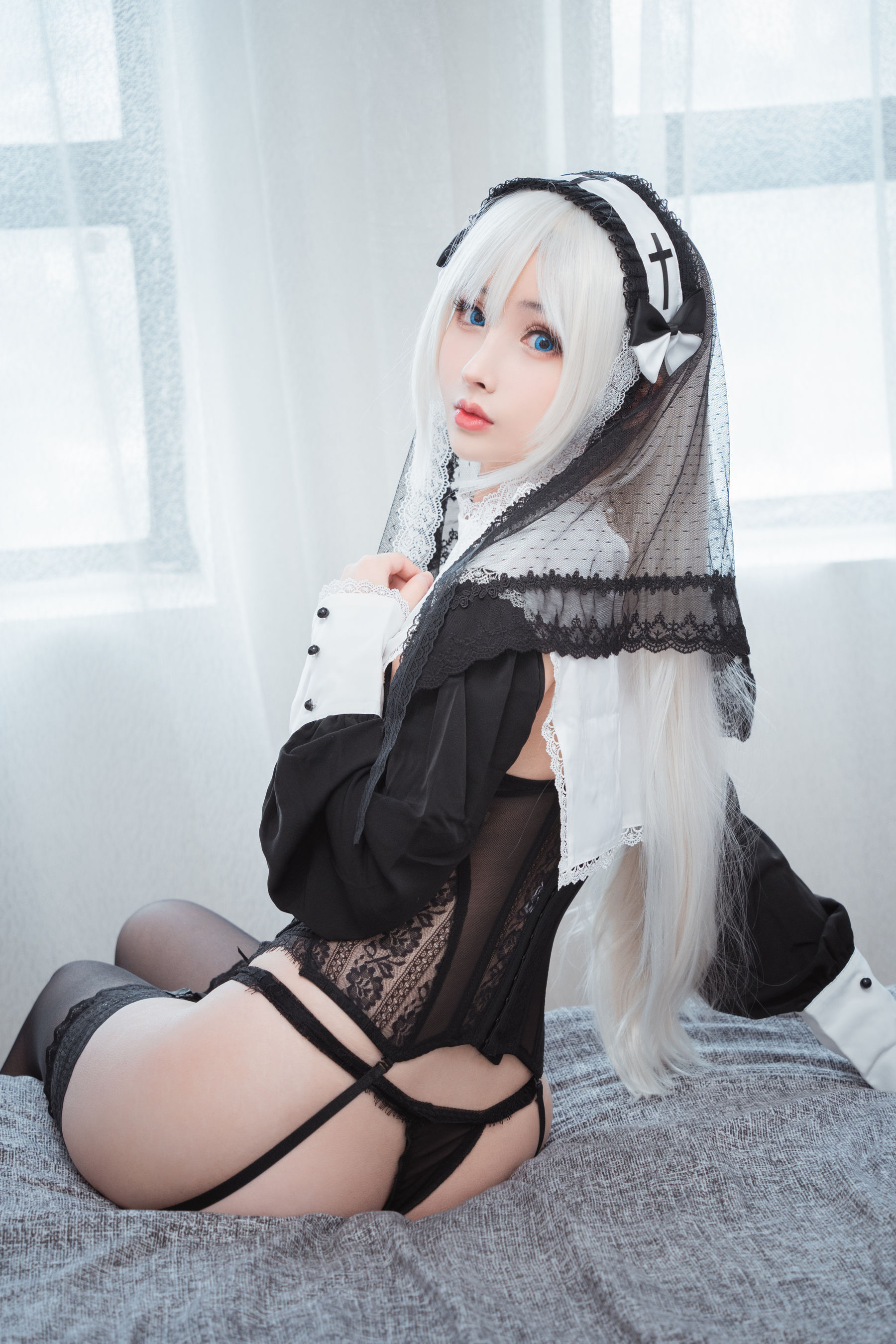 COS福利rioko凉凉子 - 兼职是修女的兔子小姐-图27