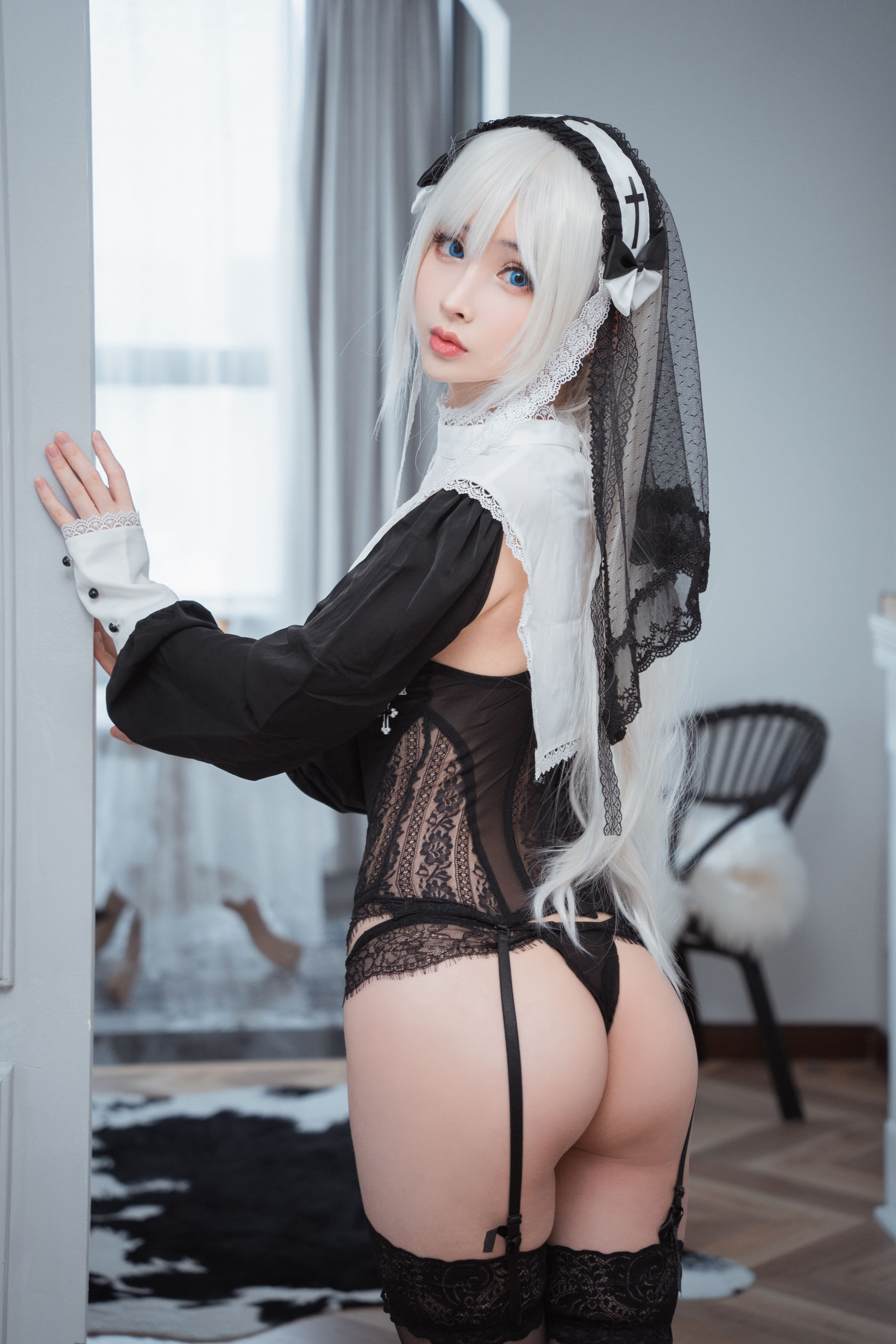 COS福利rioko凉凉子 - 兼职是修女的兔子小姐-图3