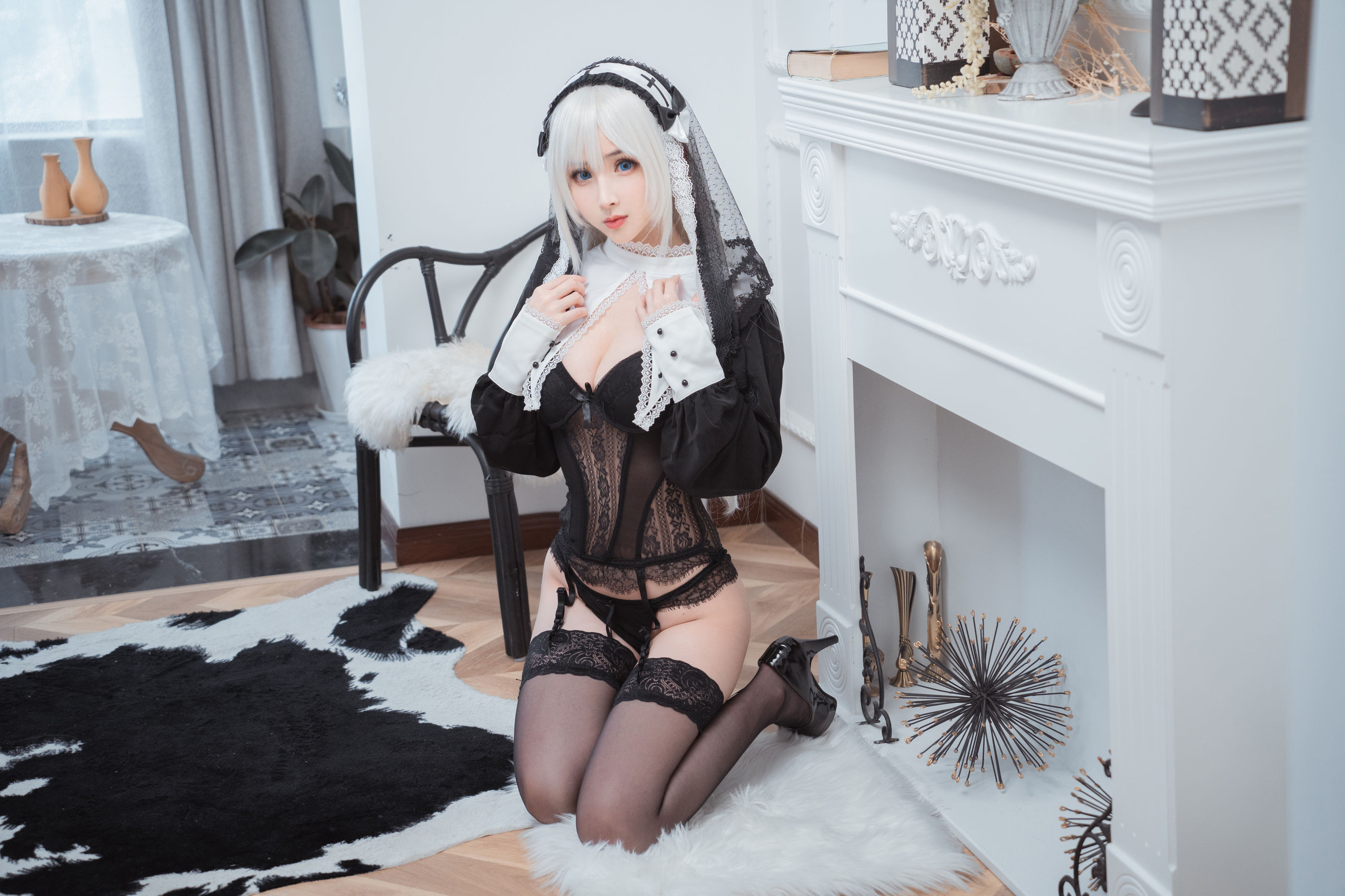 COS福利rioko凉凉子 - 兼职是修女的兔子小姐-图4