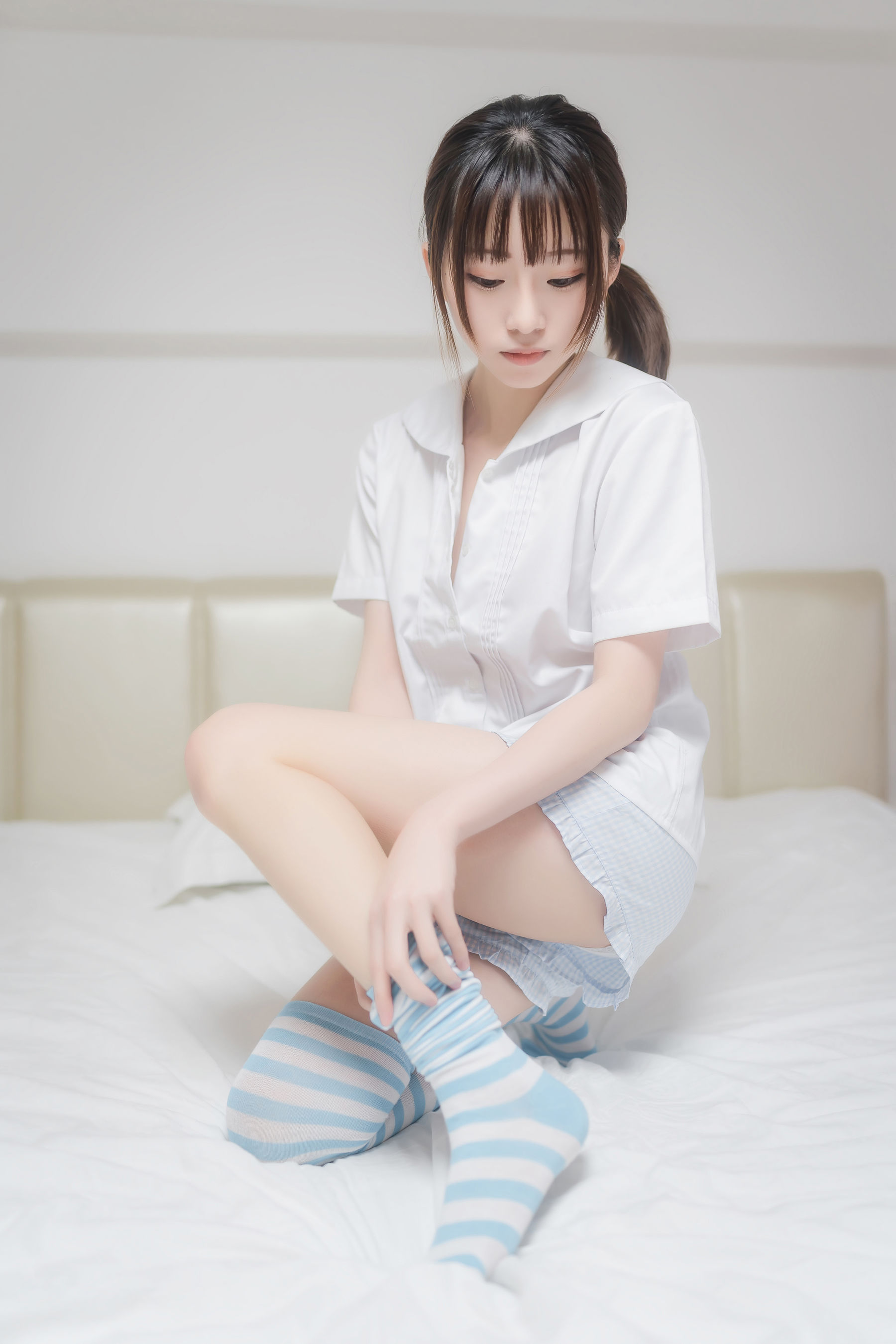 动漫博主Kitaro_绮太郎 - 蓝白条纹袜-图18