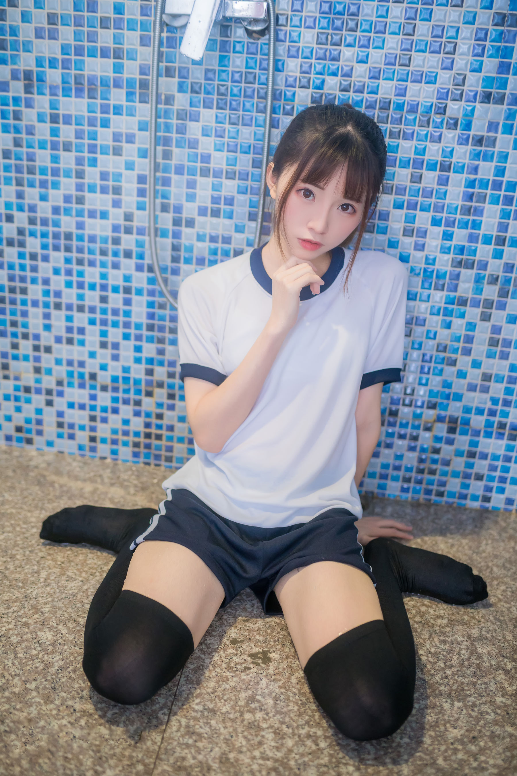 动漫博主Kitaro_绮太郎 - 湿身体操服-图13