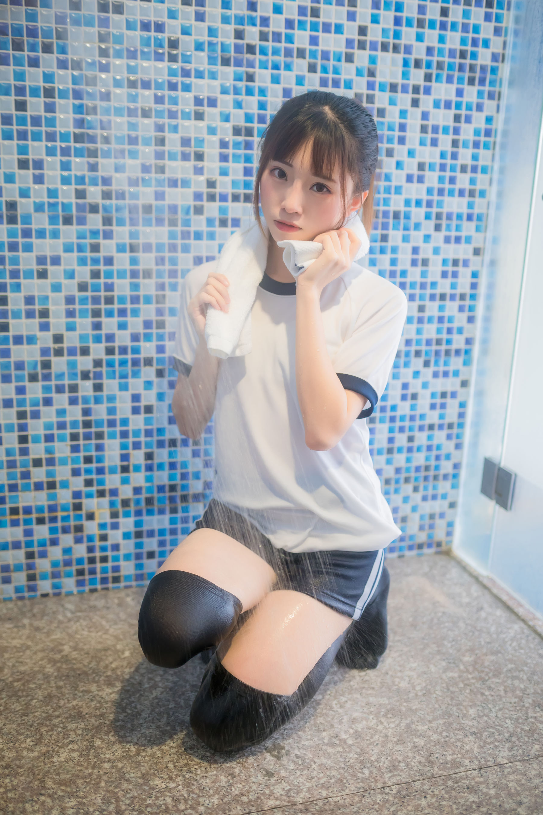 动漫博主Kitaro_绮太郎 - 湿身体操服-图21