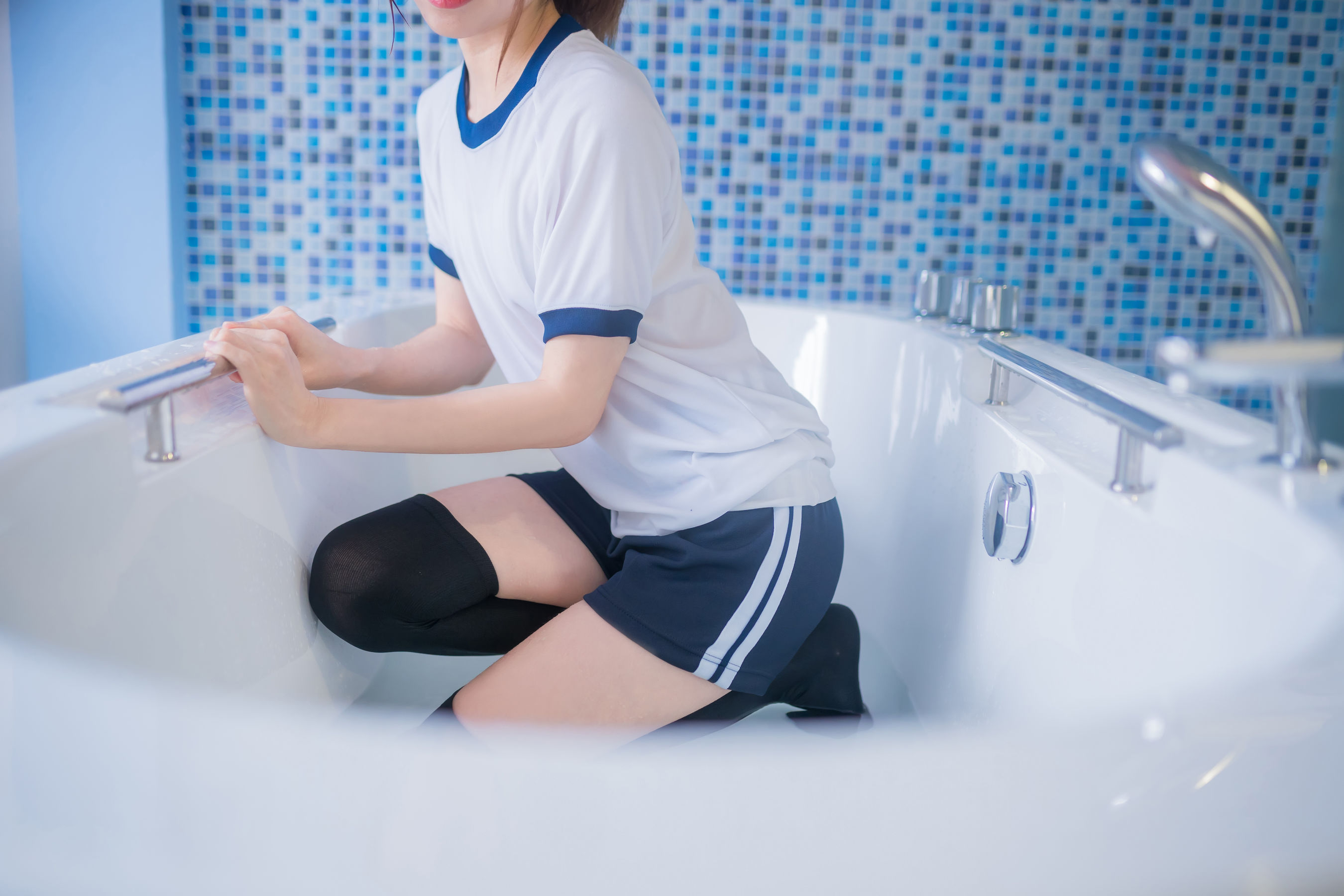 动漫博主Kitaro_绮太郎 - 湿身体操服-图41