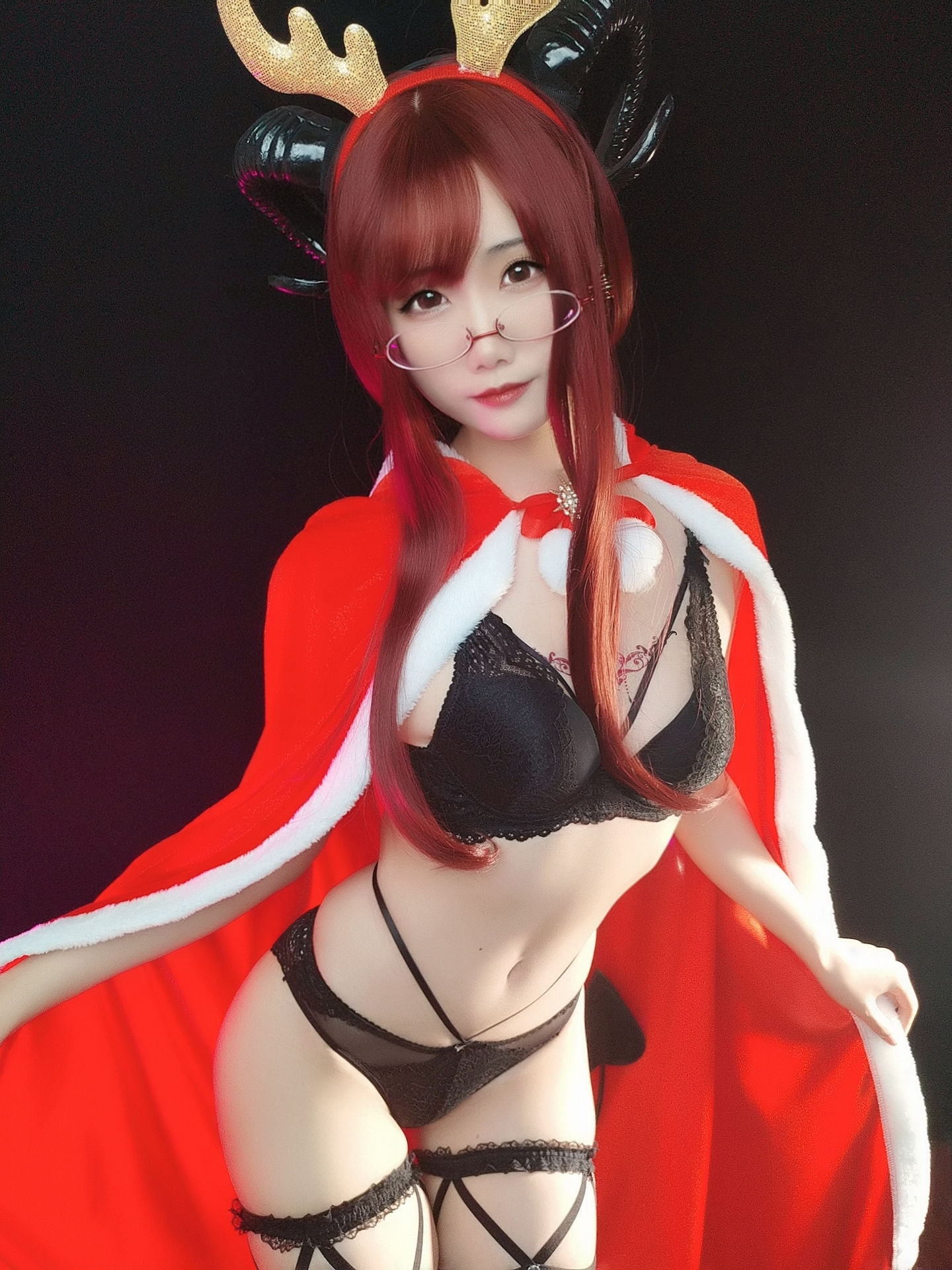 动漫博主曉美媽 - (圣诞自拍)雪夜魅魔-图0