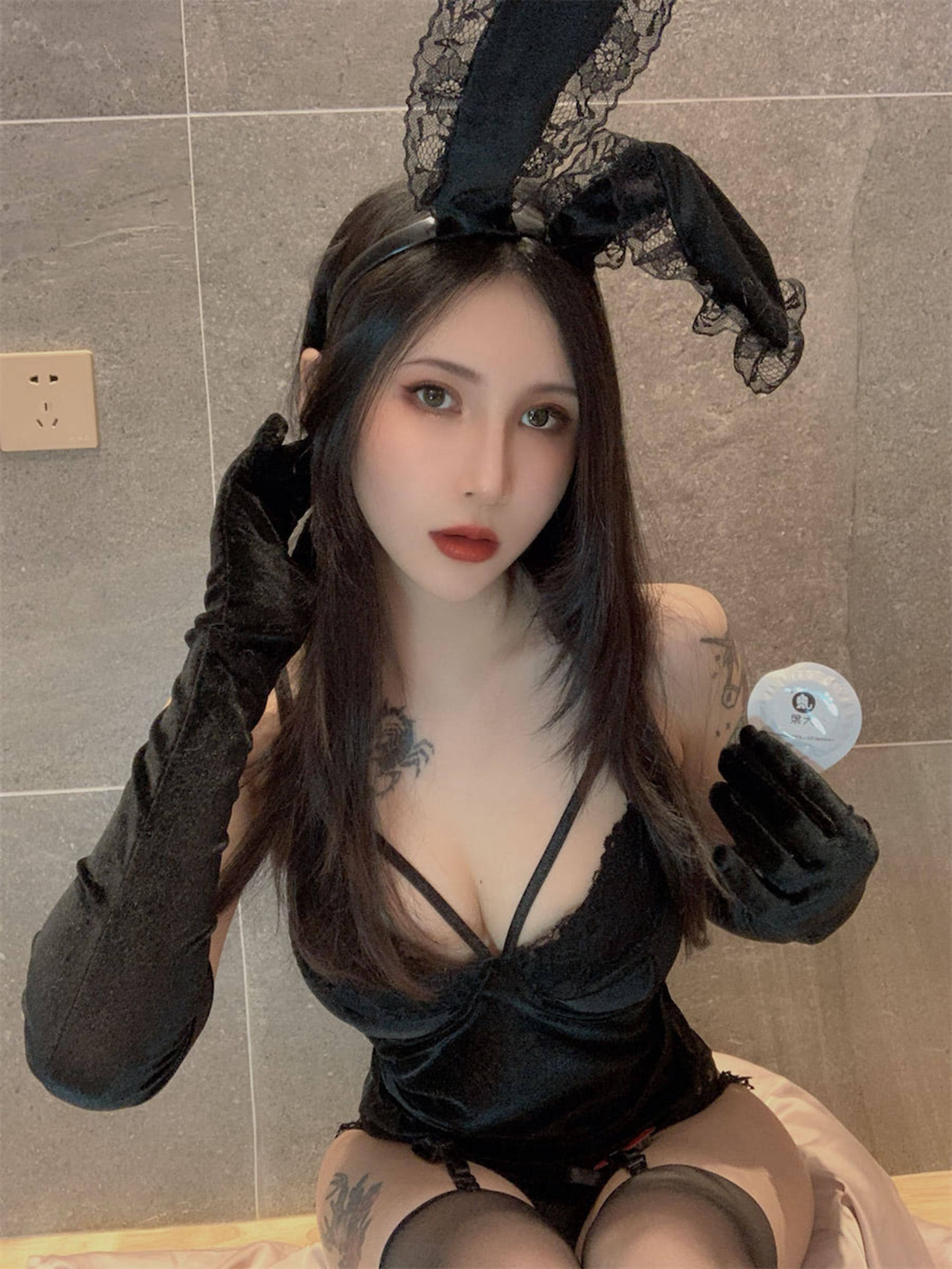 vams子 - 黑色兔女郎-图22