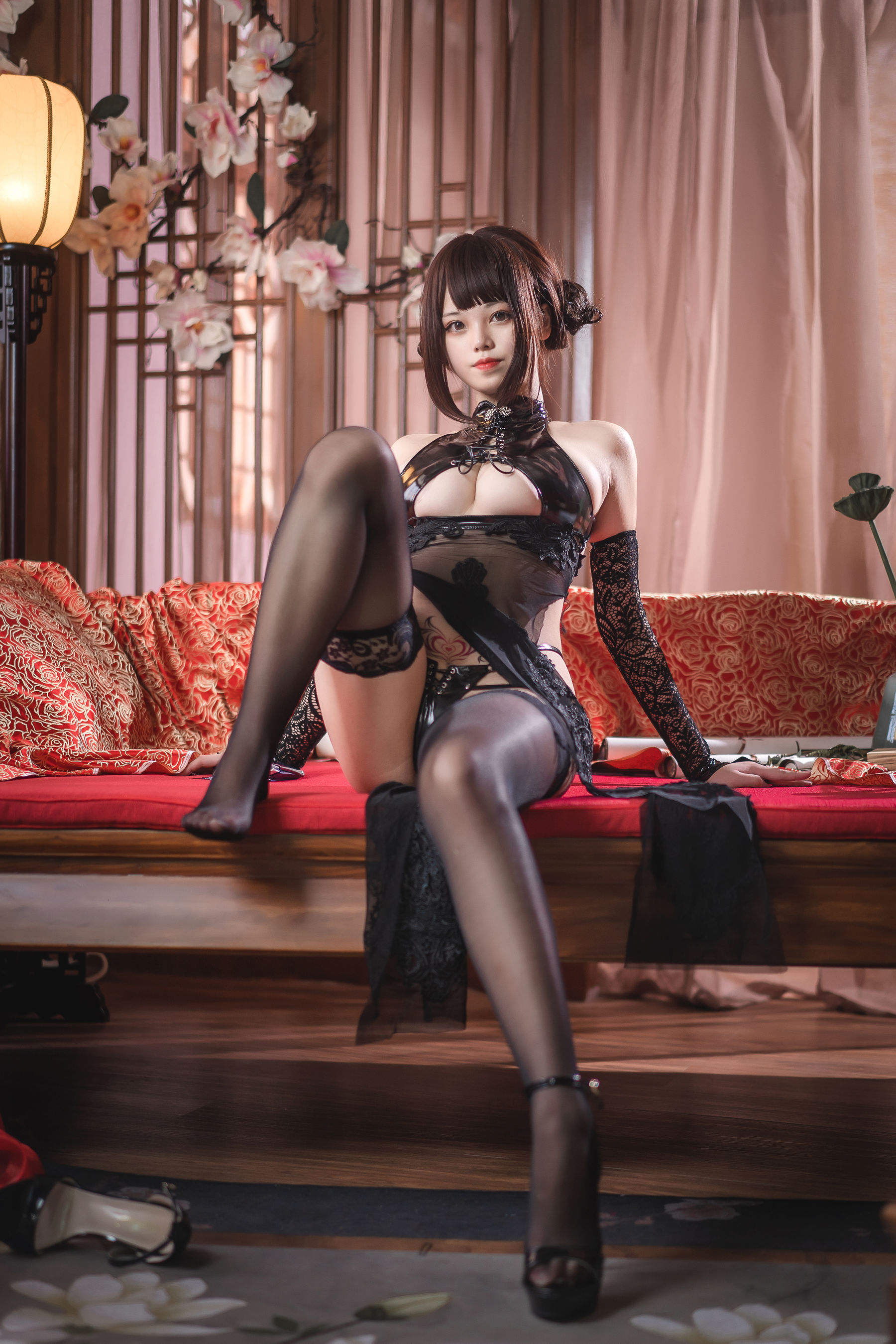 萌系小姐姐蜜汁猫裘 - 绝代风华 旗袍-图35