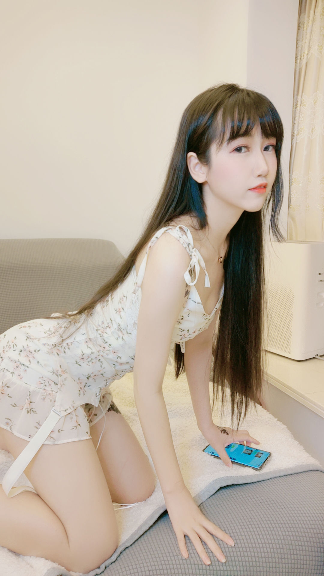 微博人气Coser不呆猫 - 温柔风连衣裙-图8