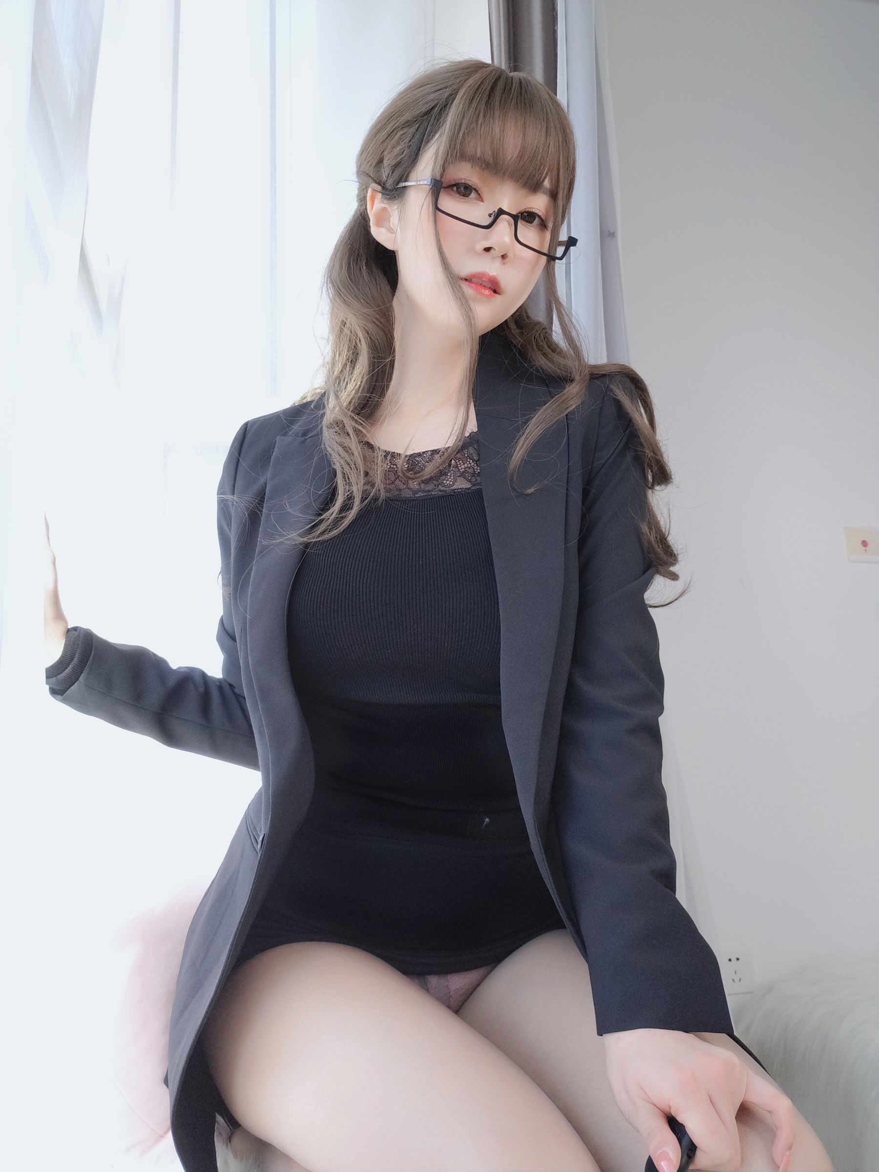 Coser小姐姐白银 - 黑西服-图9