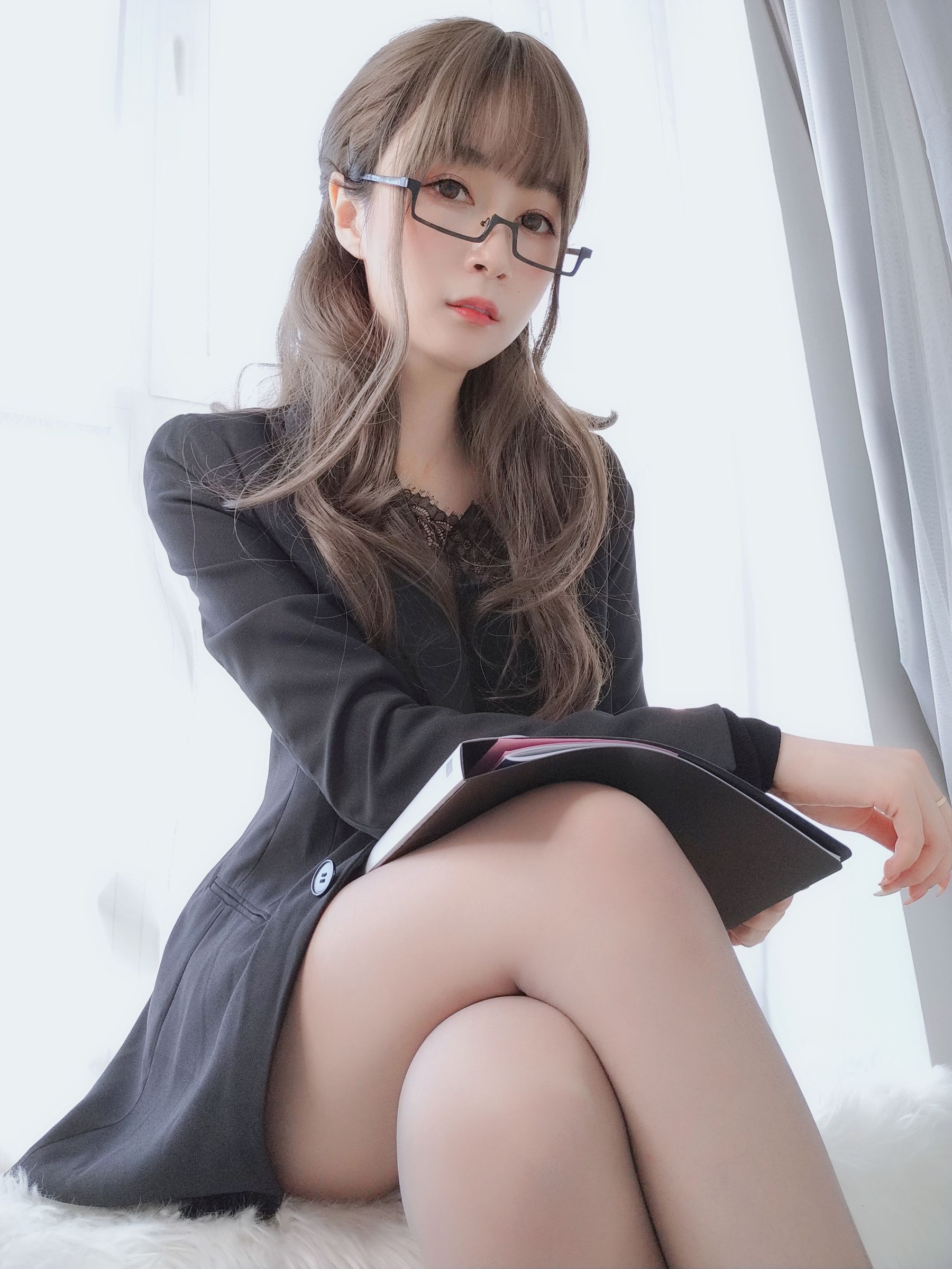 Coser小姐姐白银 - 黑西服-图1