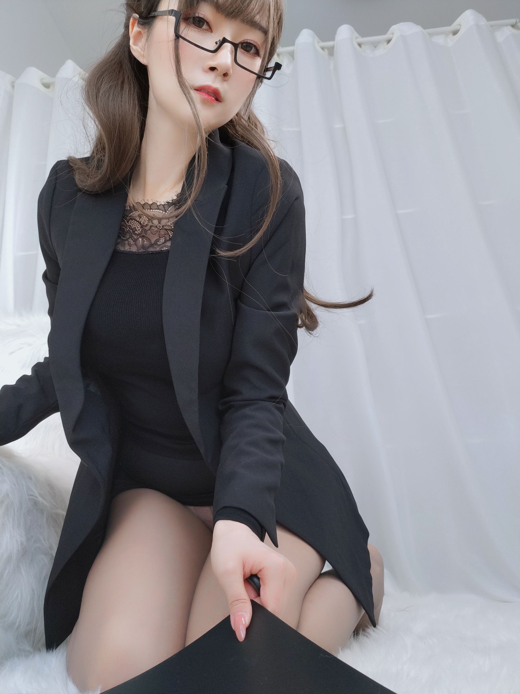 Coser小姐姐白银 - 黑西服-图25