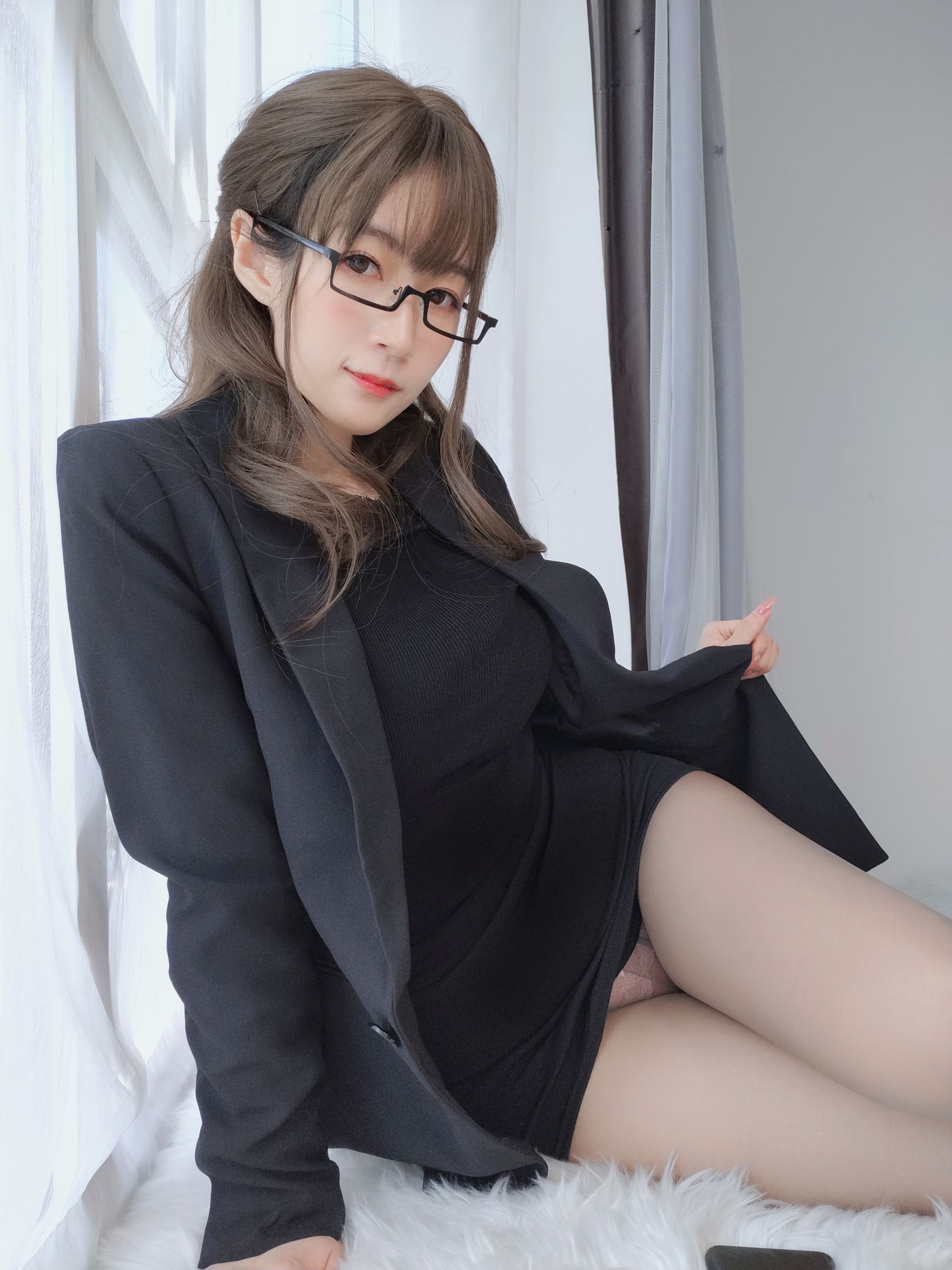 Coser小姐姐白银 - 黑西服-图32