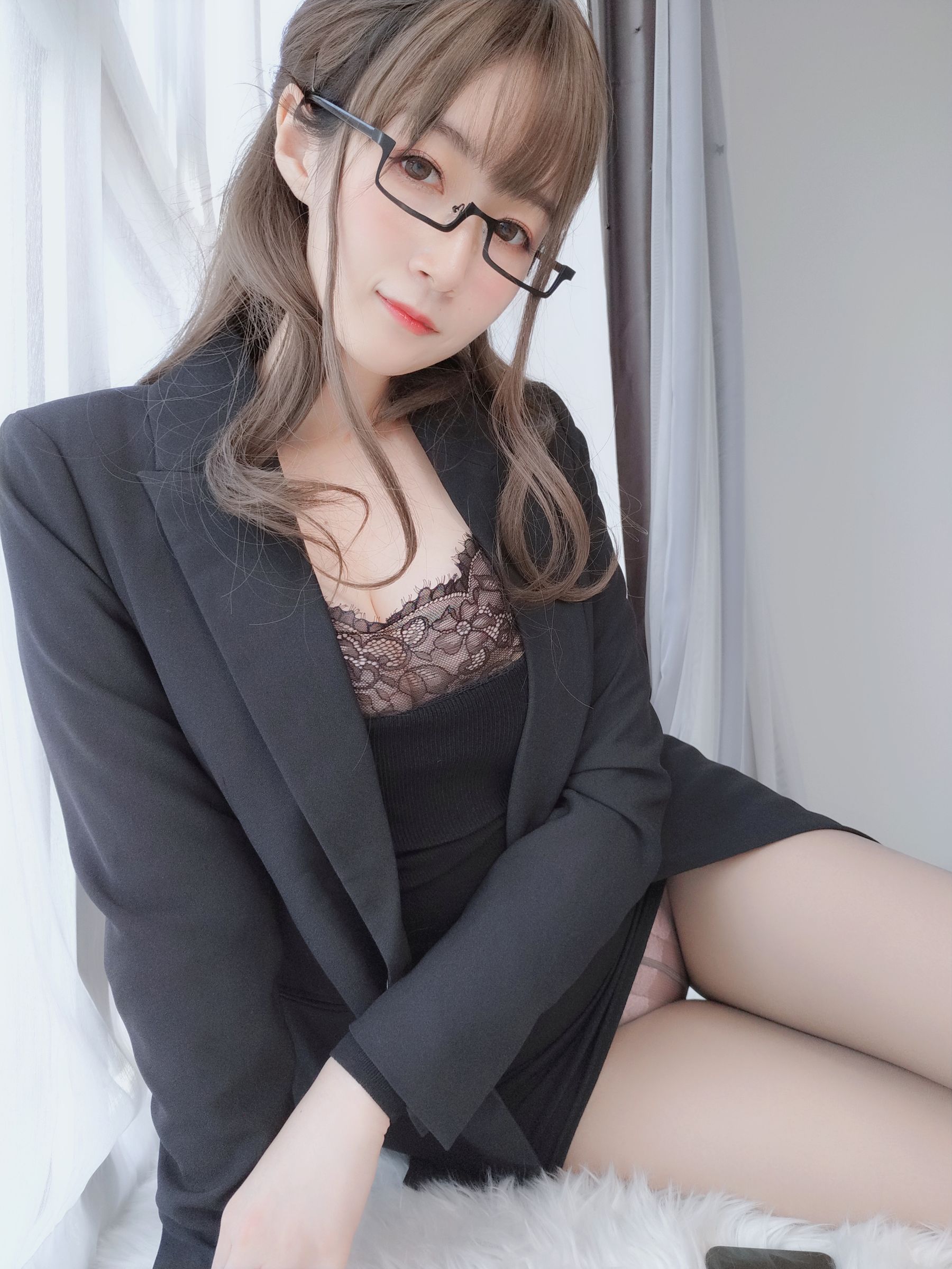 Coser小姐姐白银 - 黑西服-图33
