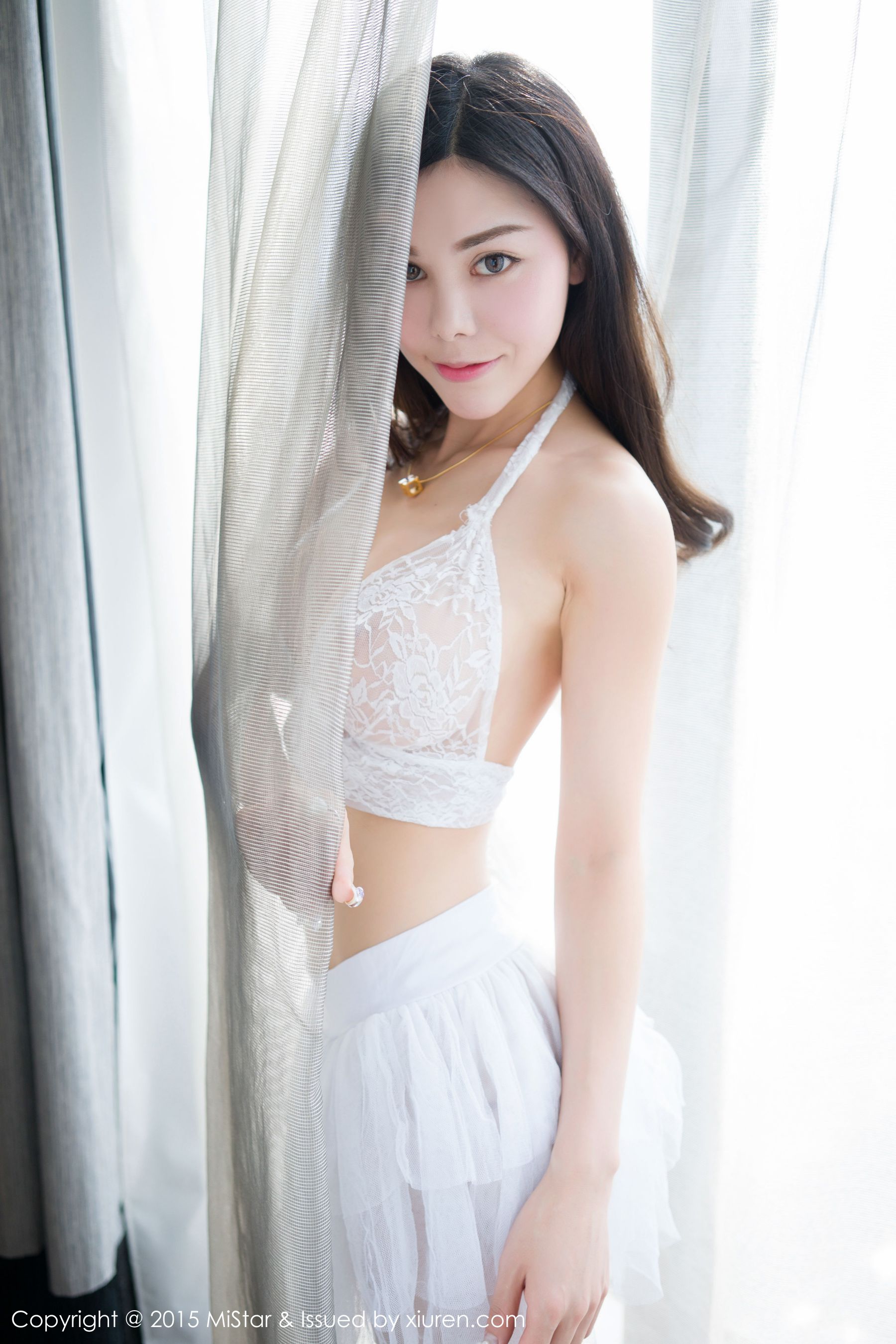 沈佳熹《蕾丝婚纱+透视针织衫》  Vol.048-图6