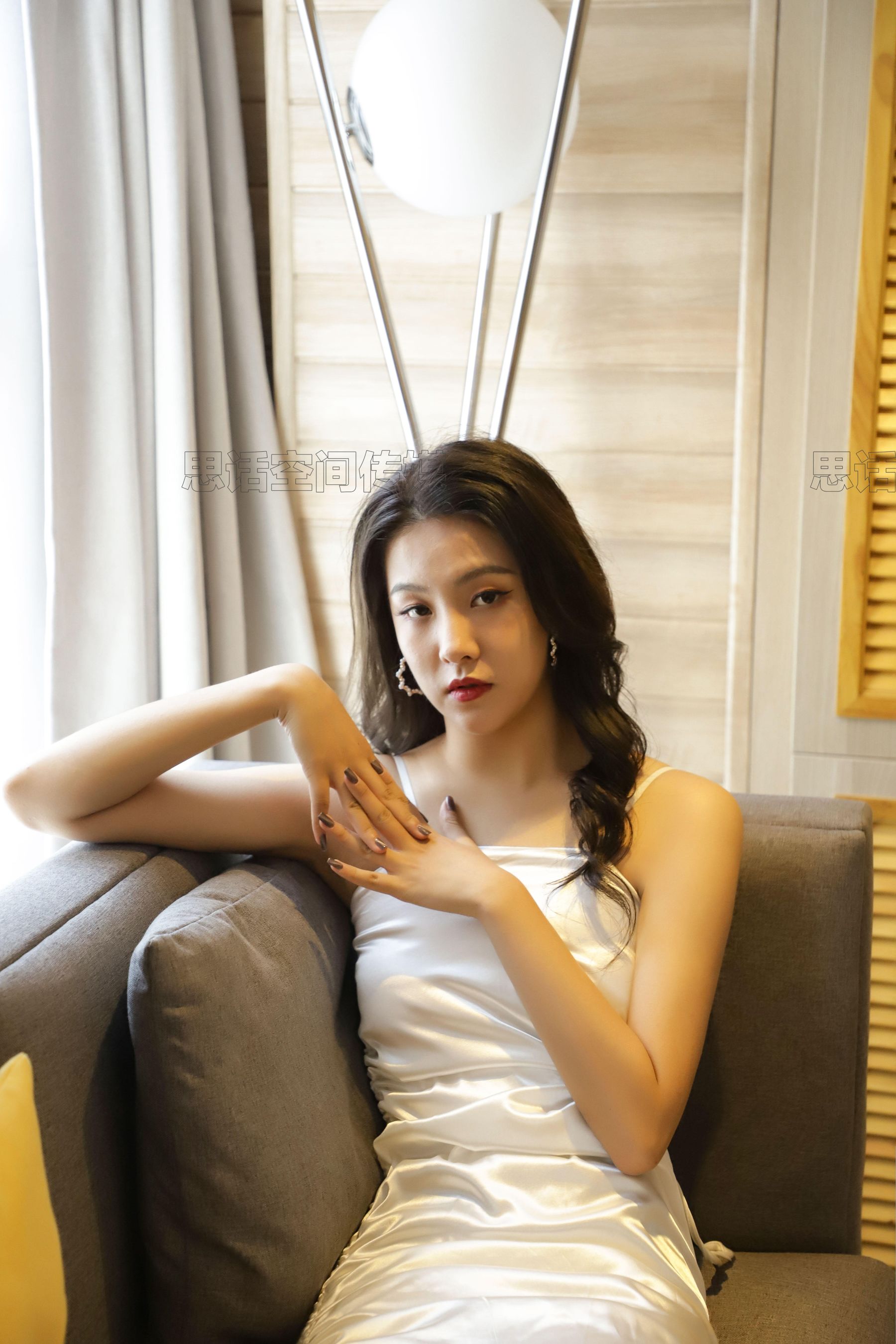 SJ002 聂小倩 沙发上的慵懒女神-图47
