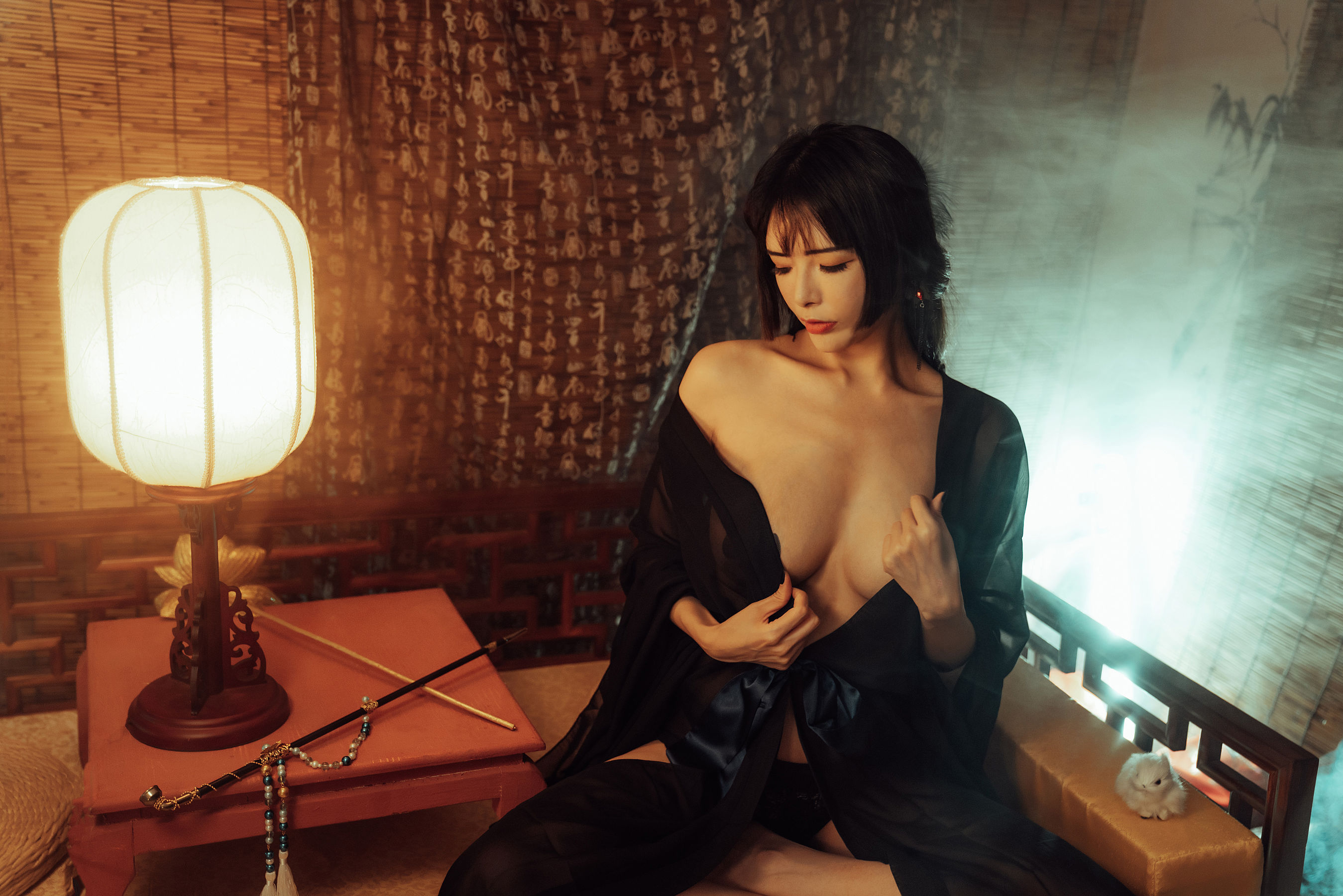 秋和柯基(夏小秋秋秋) - 穿黑纱的小妖精-图4