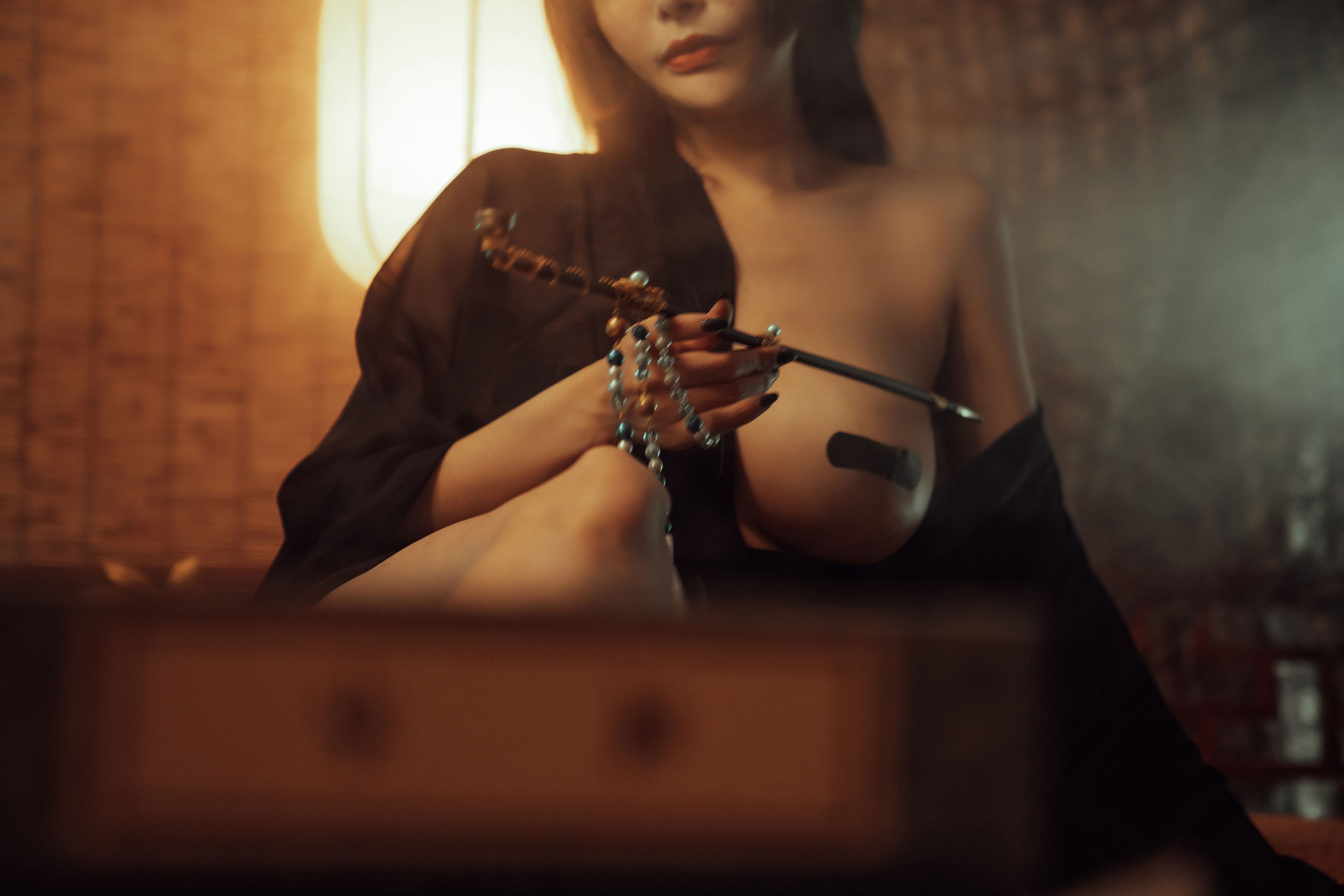 秋和柯基(夏小秋秋秋) - 穿黑纱的小妖精-图8
