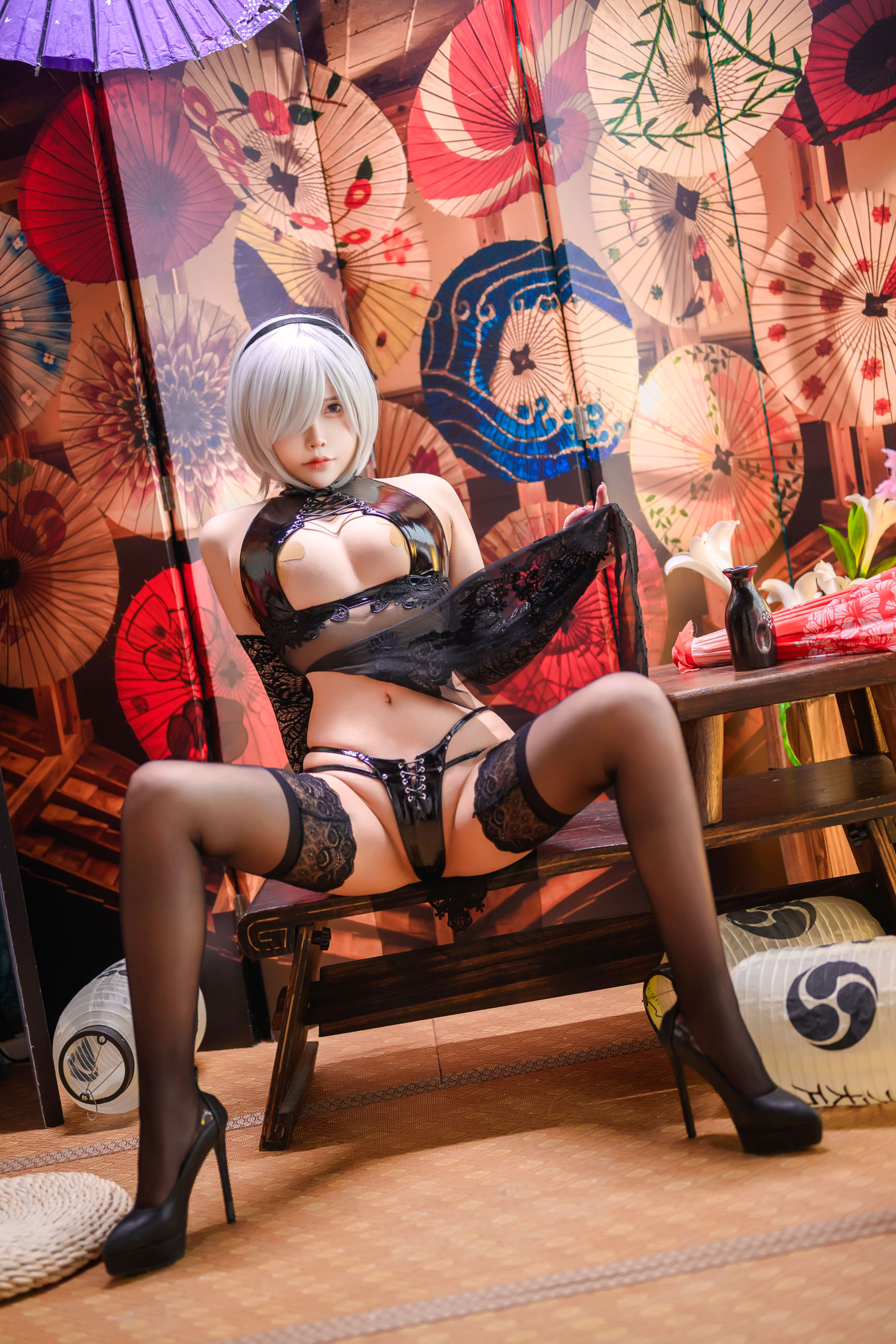 二次元妹子抱走莫子aa - 2B靡烟旗袍-图35