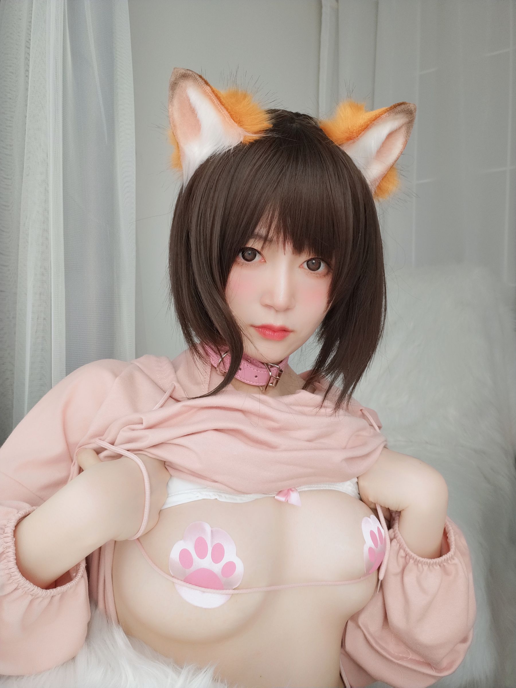 Coser小姐姐白银 - 粉红狐狸-图13