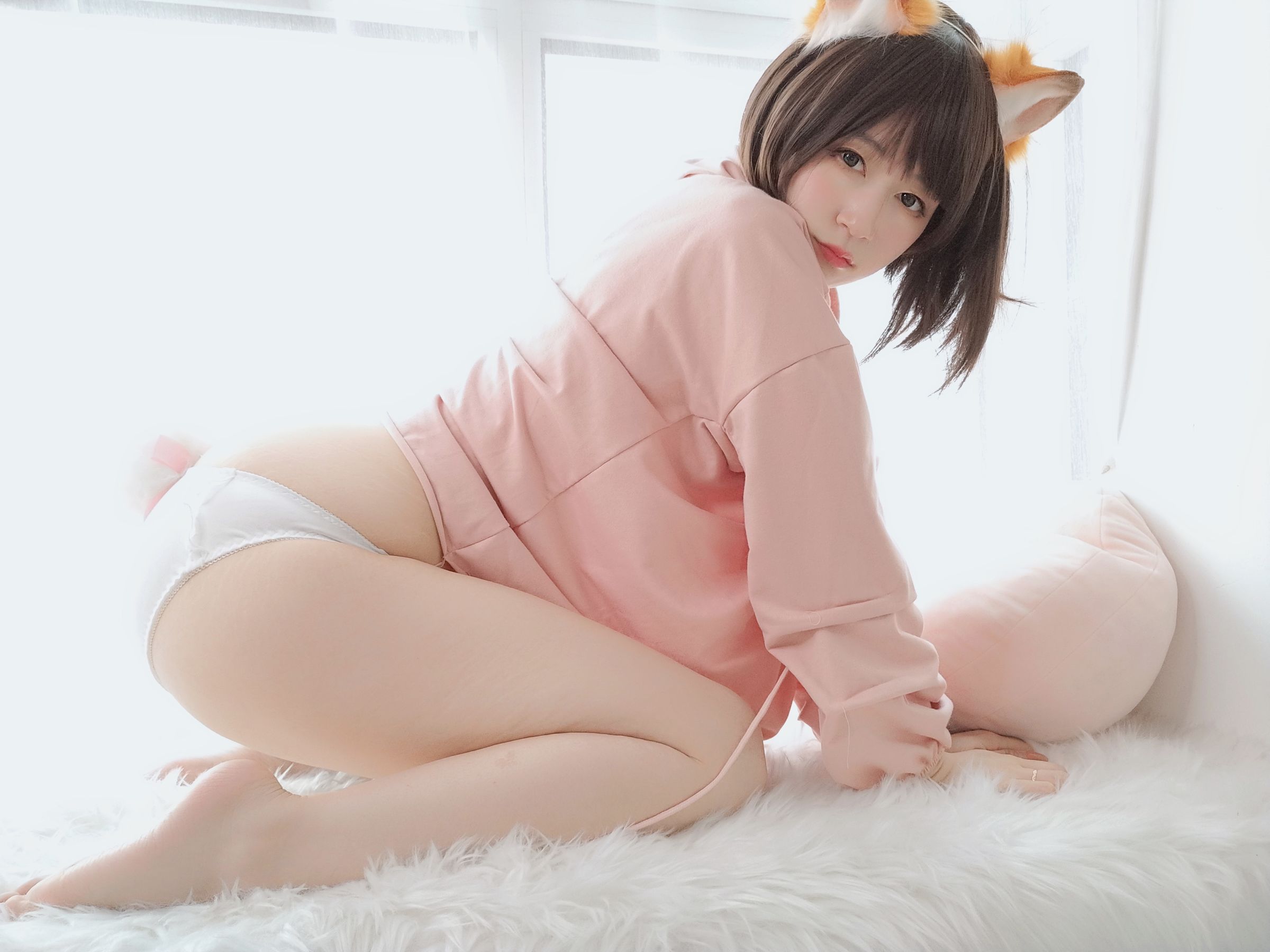 Coser小姐姐白银 - 粉红狐狸-图15