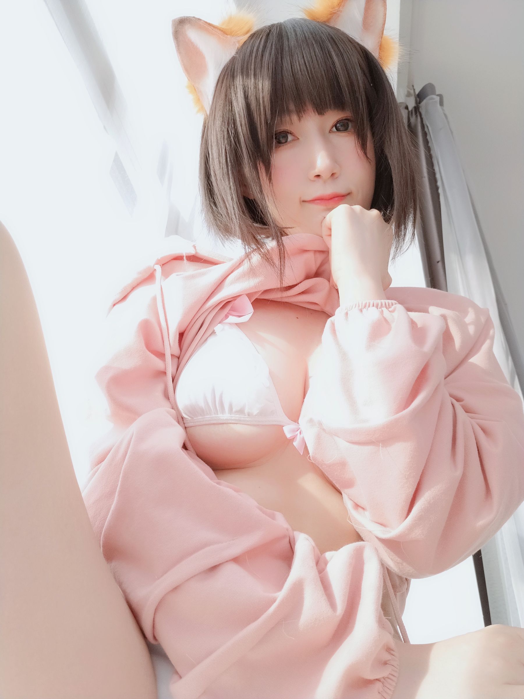 Coser小姐姐白银 - 粉红狐狸-图38