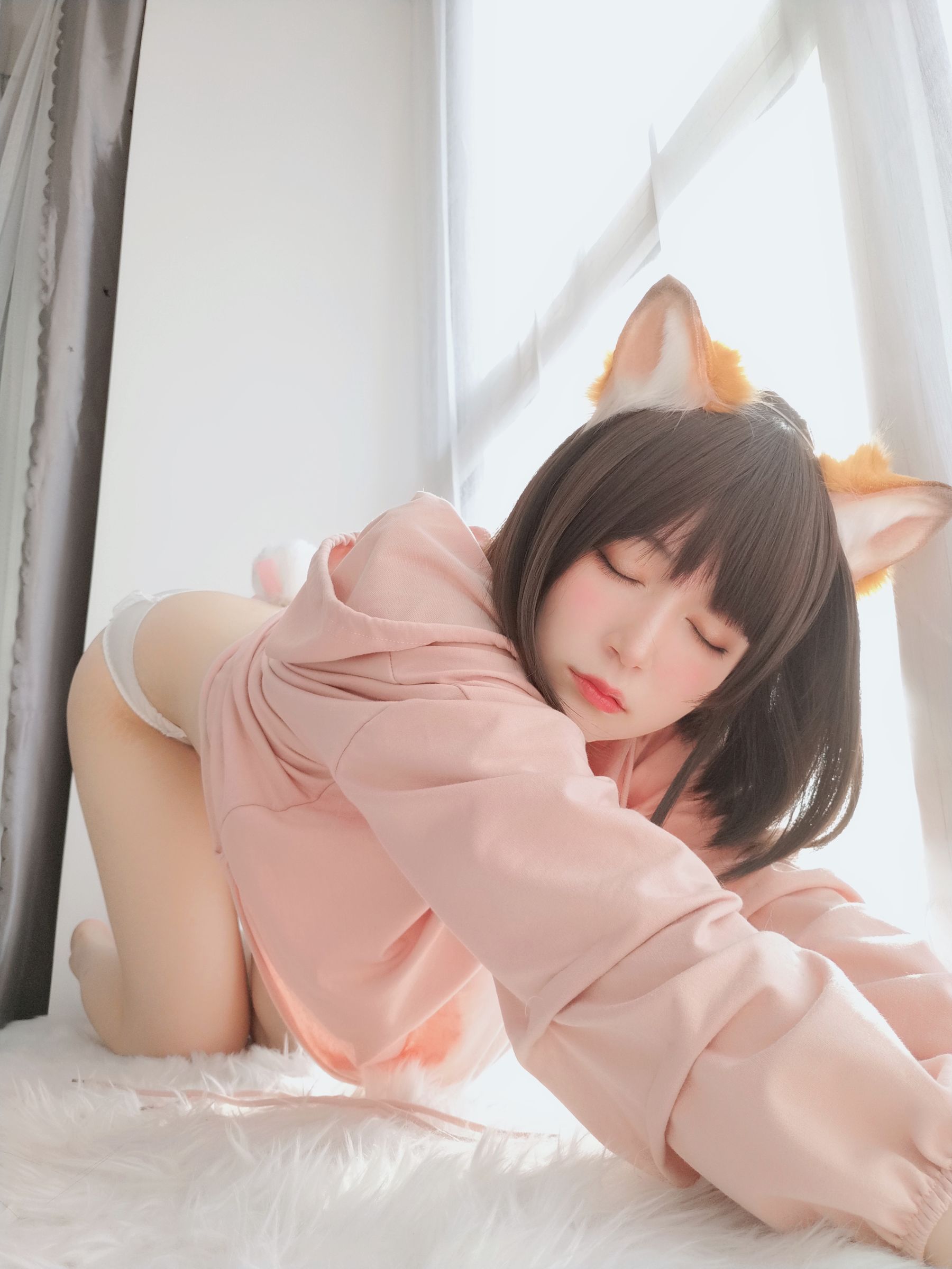 Coser小姐姐白银 - 粉红狐狸-图46