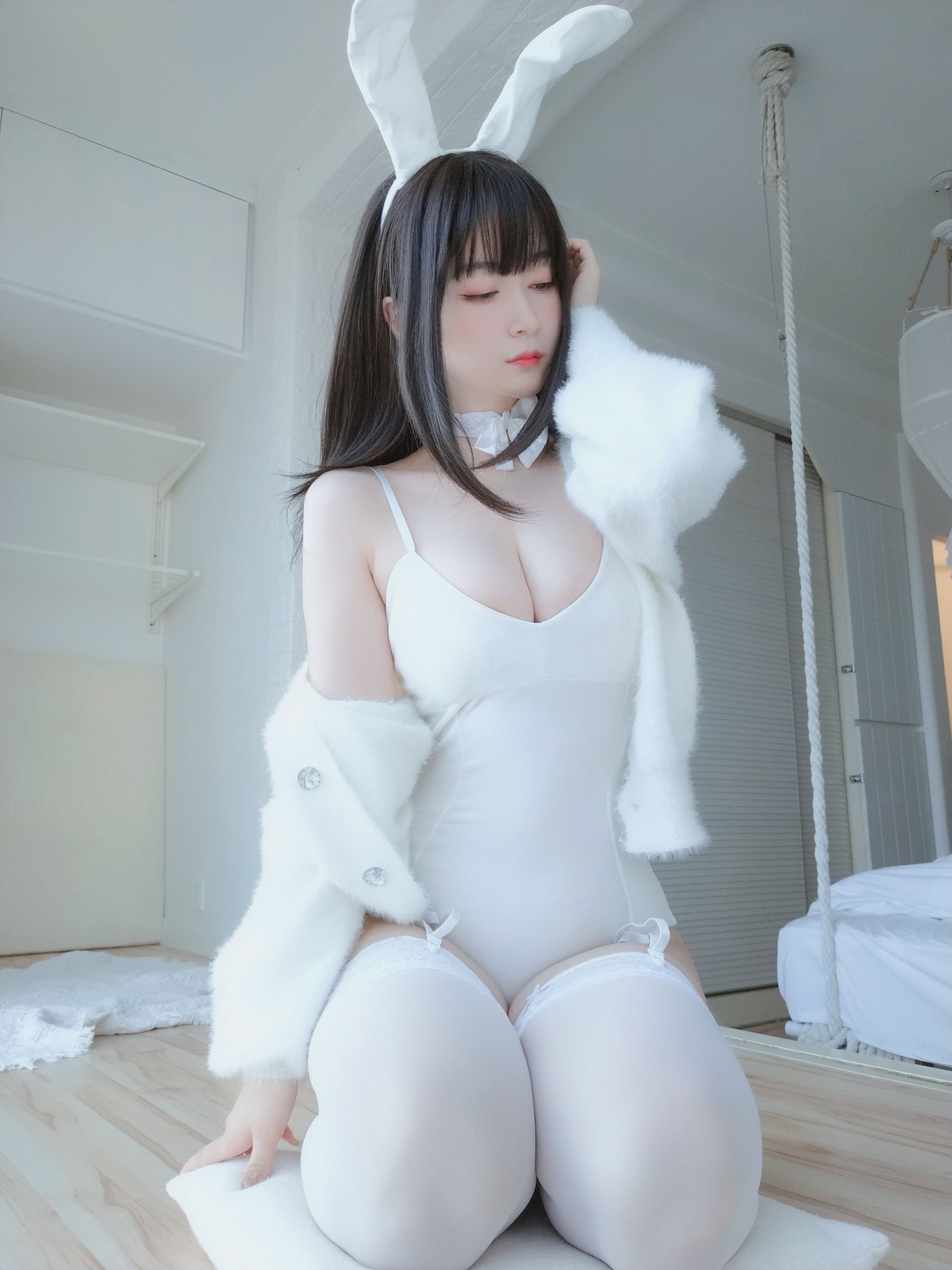 Coser小姐姐白银 - 白丝兔子-图11