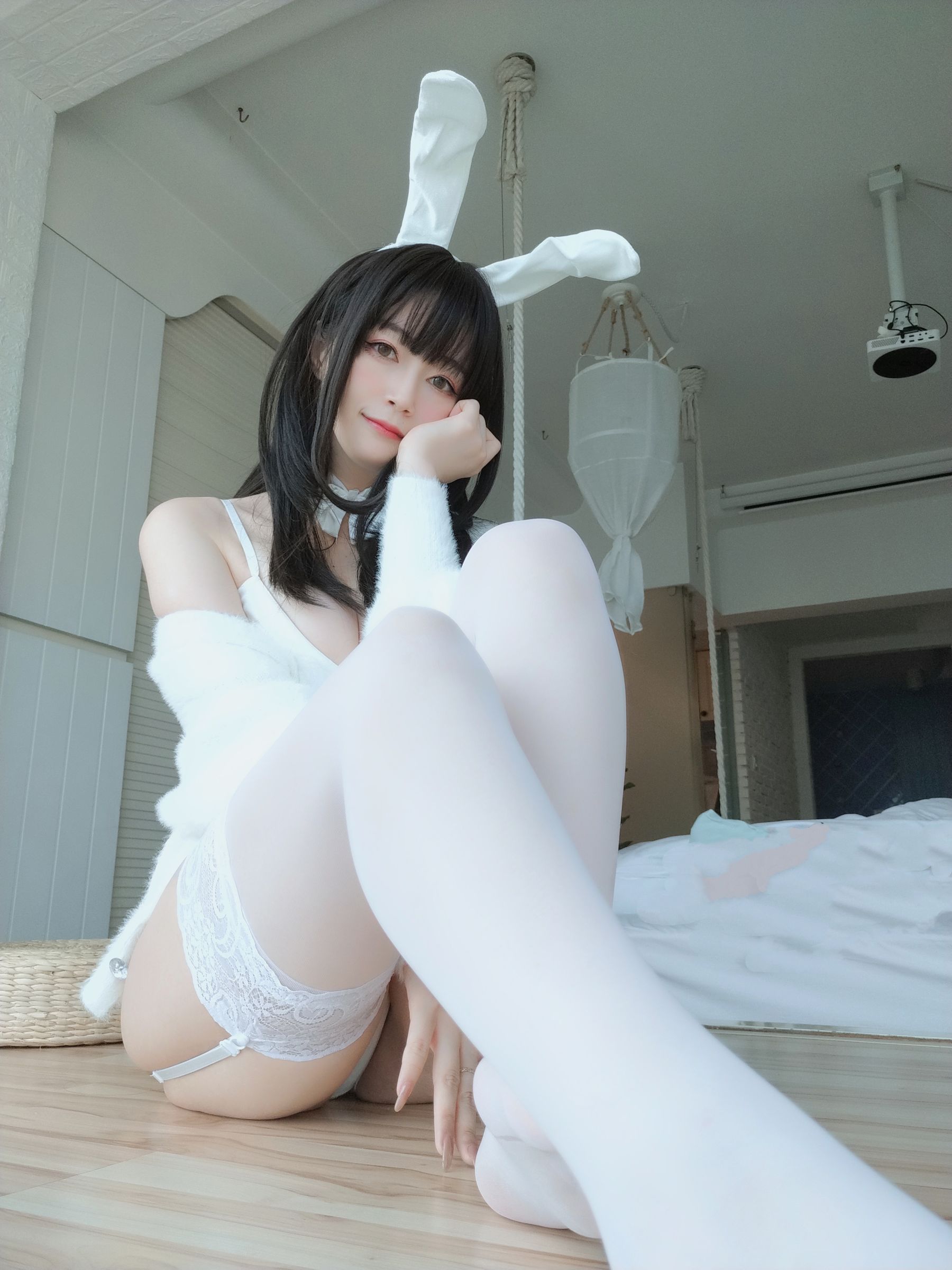 Coser小姐姐白银 - 白丝兔子-图34