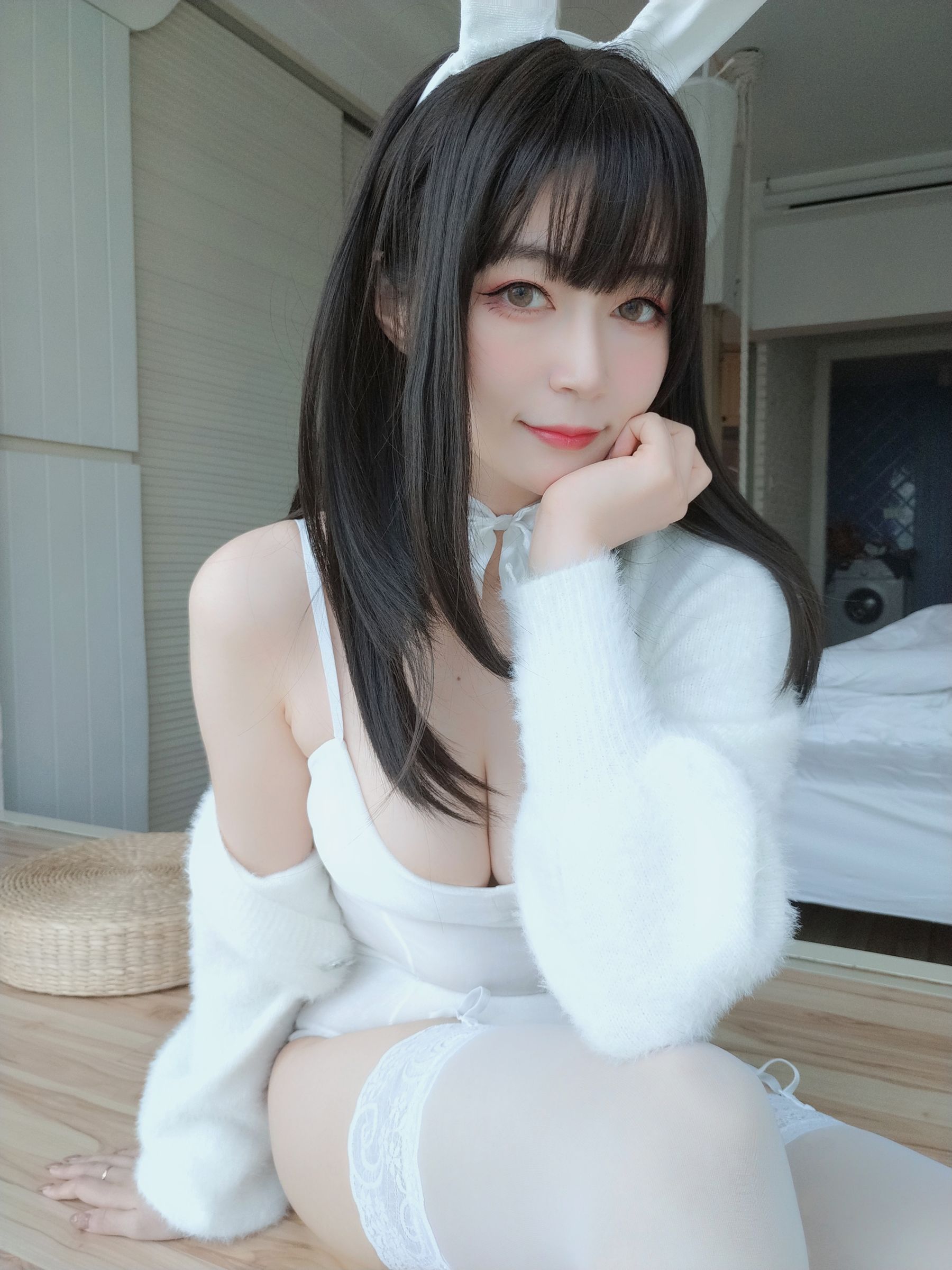 Coser小姐姐白银 - 白丝兔子-图37