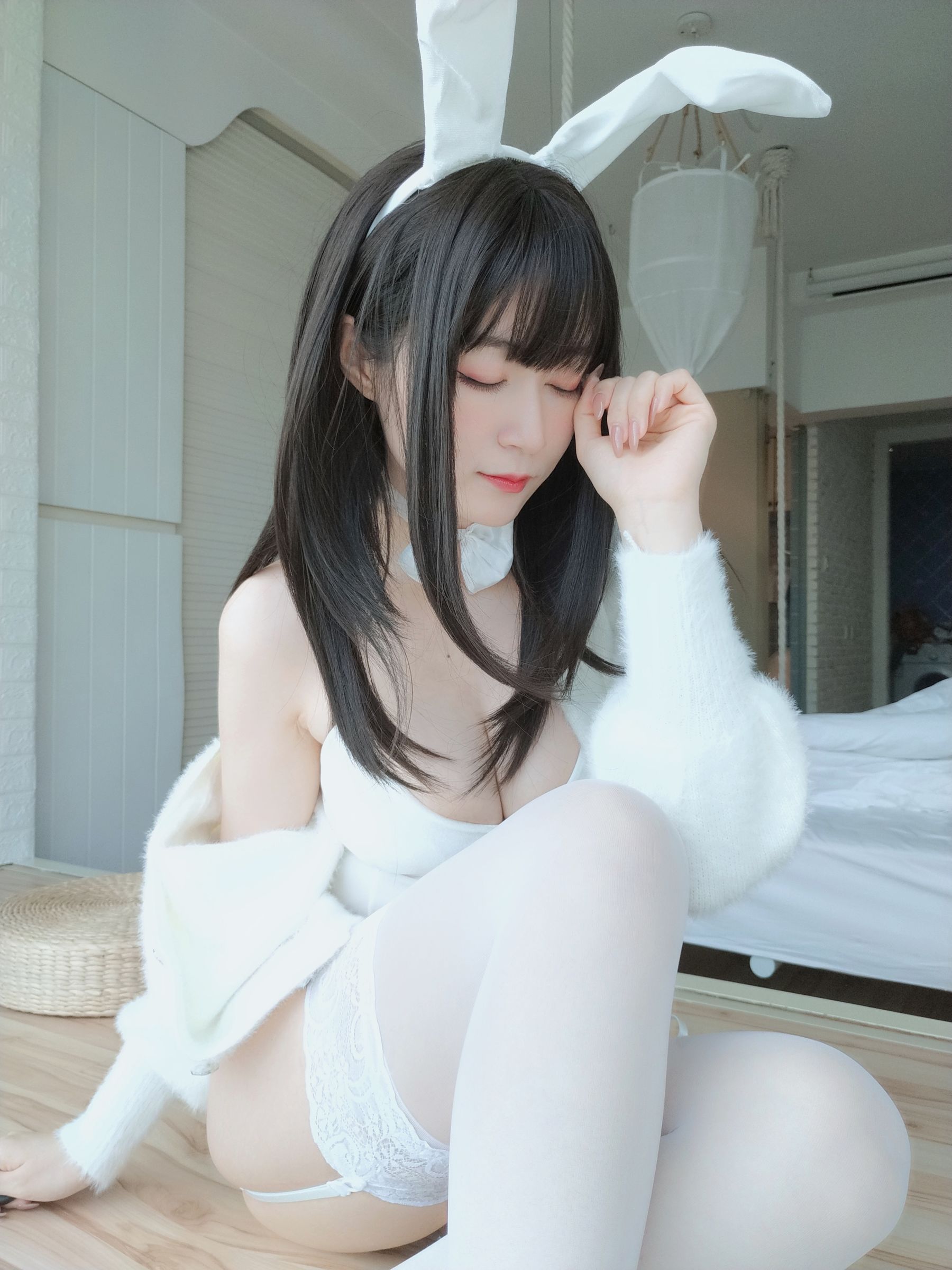 Coser小姐姐白银 - 白丝兔子-图39