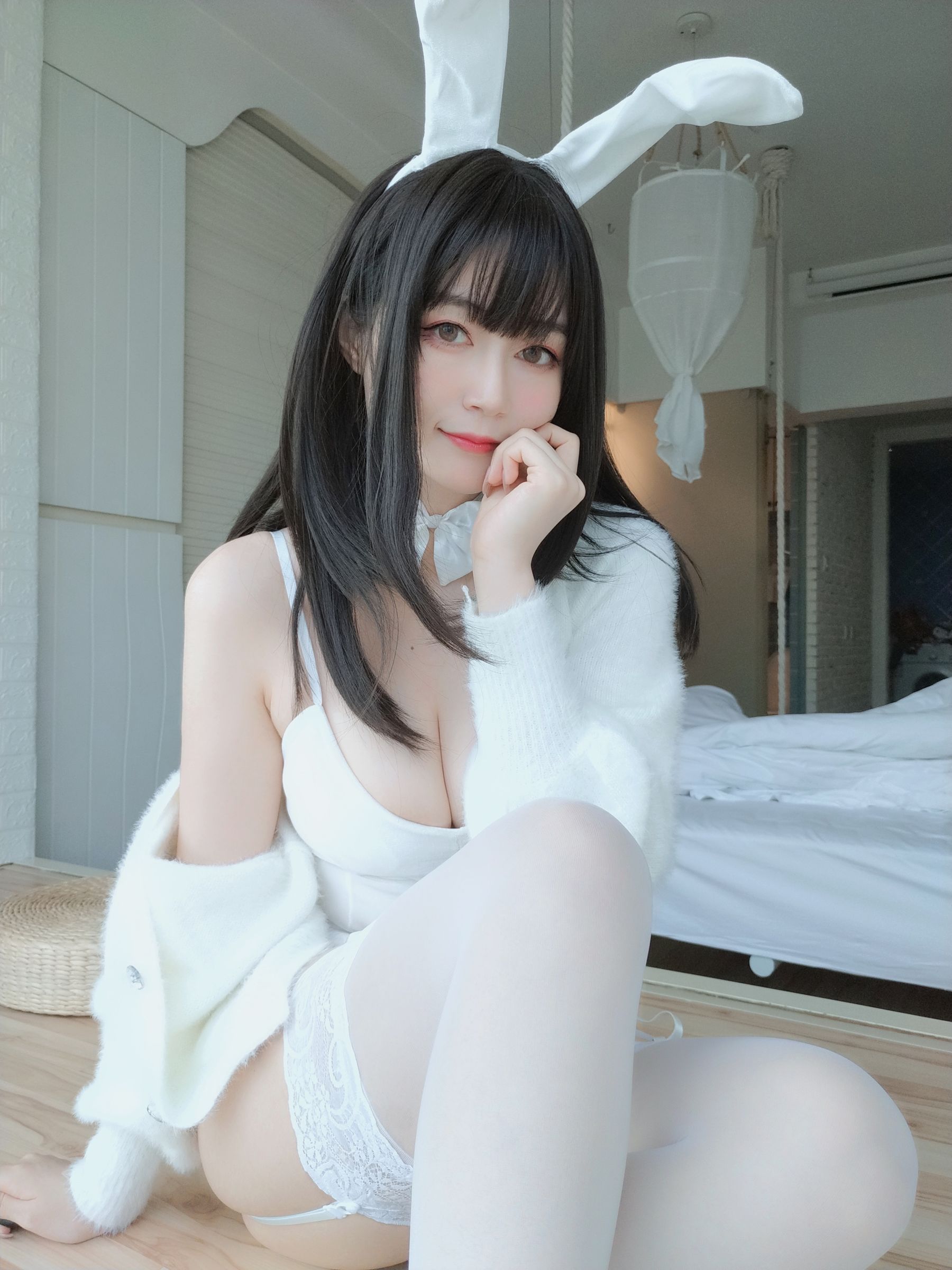 Coser小姐姐白银 - 白丝兔子-图40
