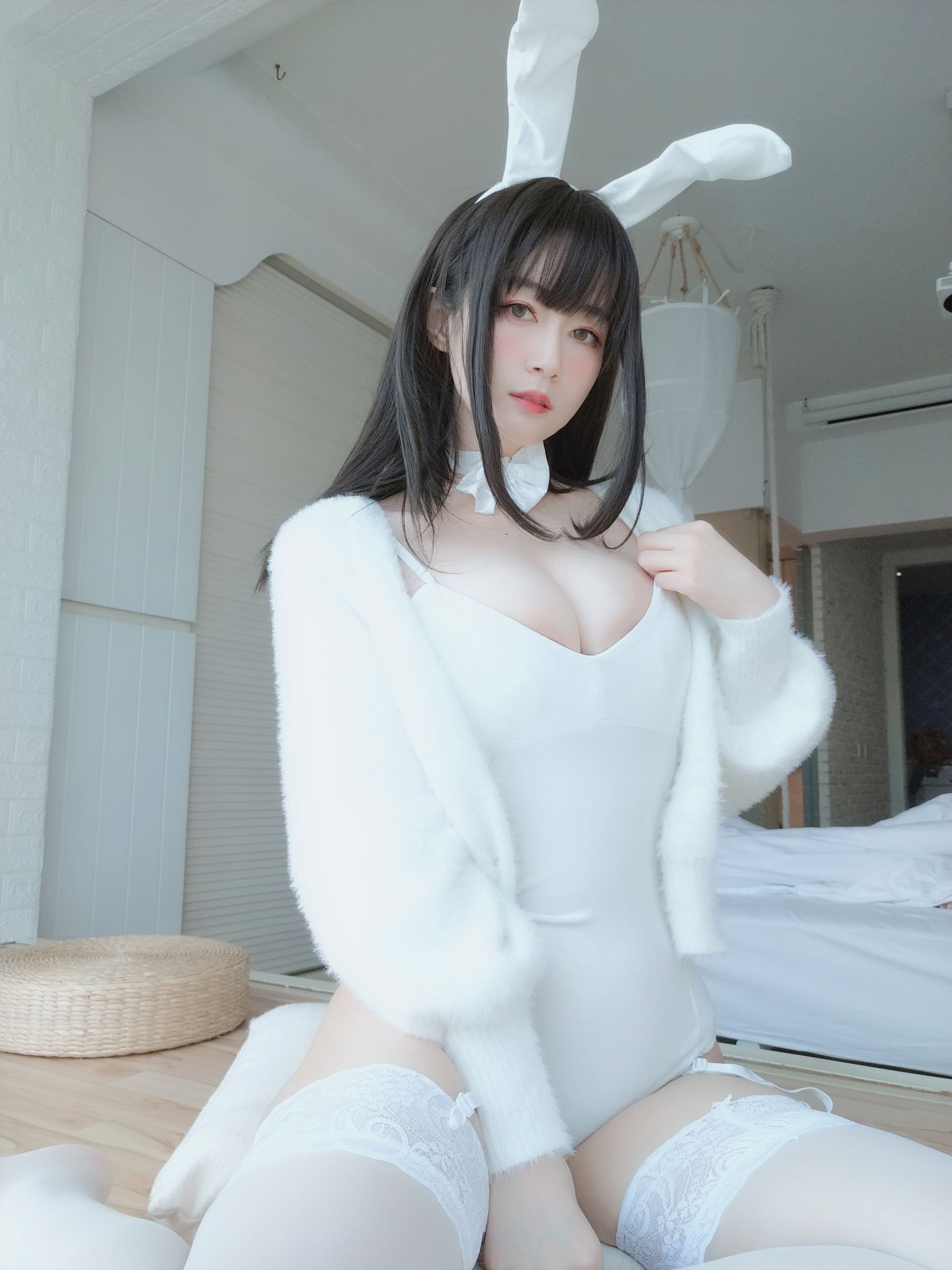 Coser小姐姐白银 - 白丝兔子-图47