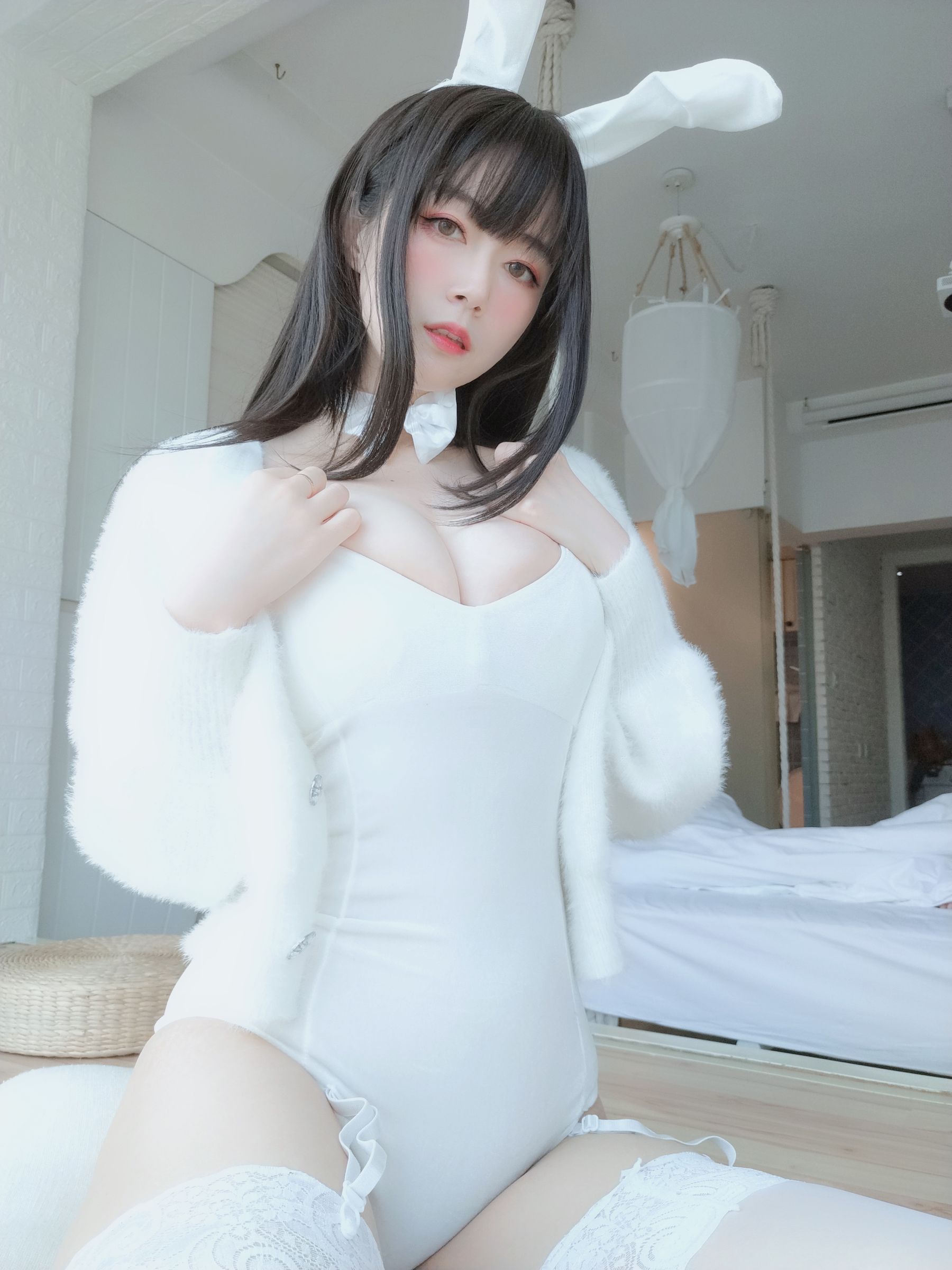 Coser小姐姐白银 - 白丝兔子-图50