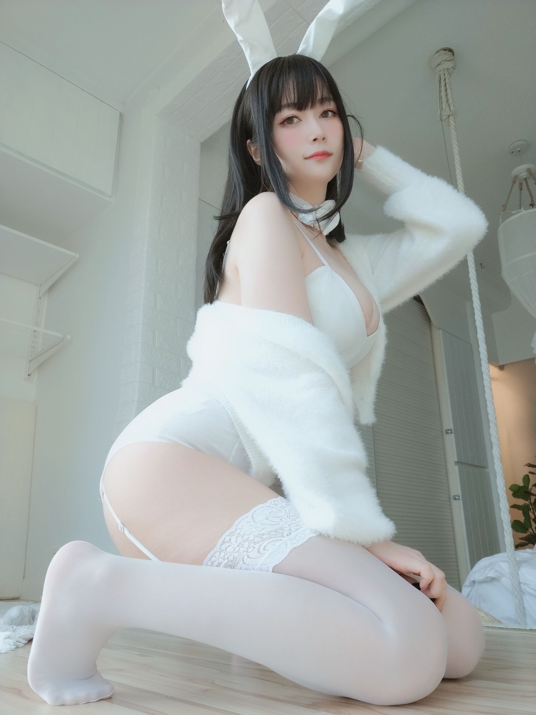 Coser小姐姐白银 - 白丝兔子-图87