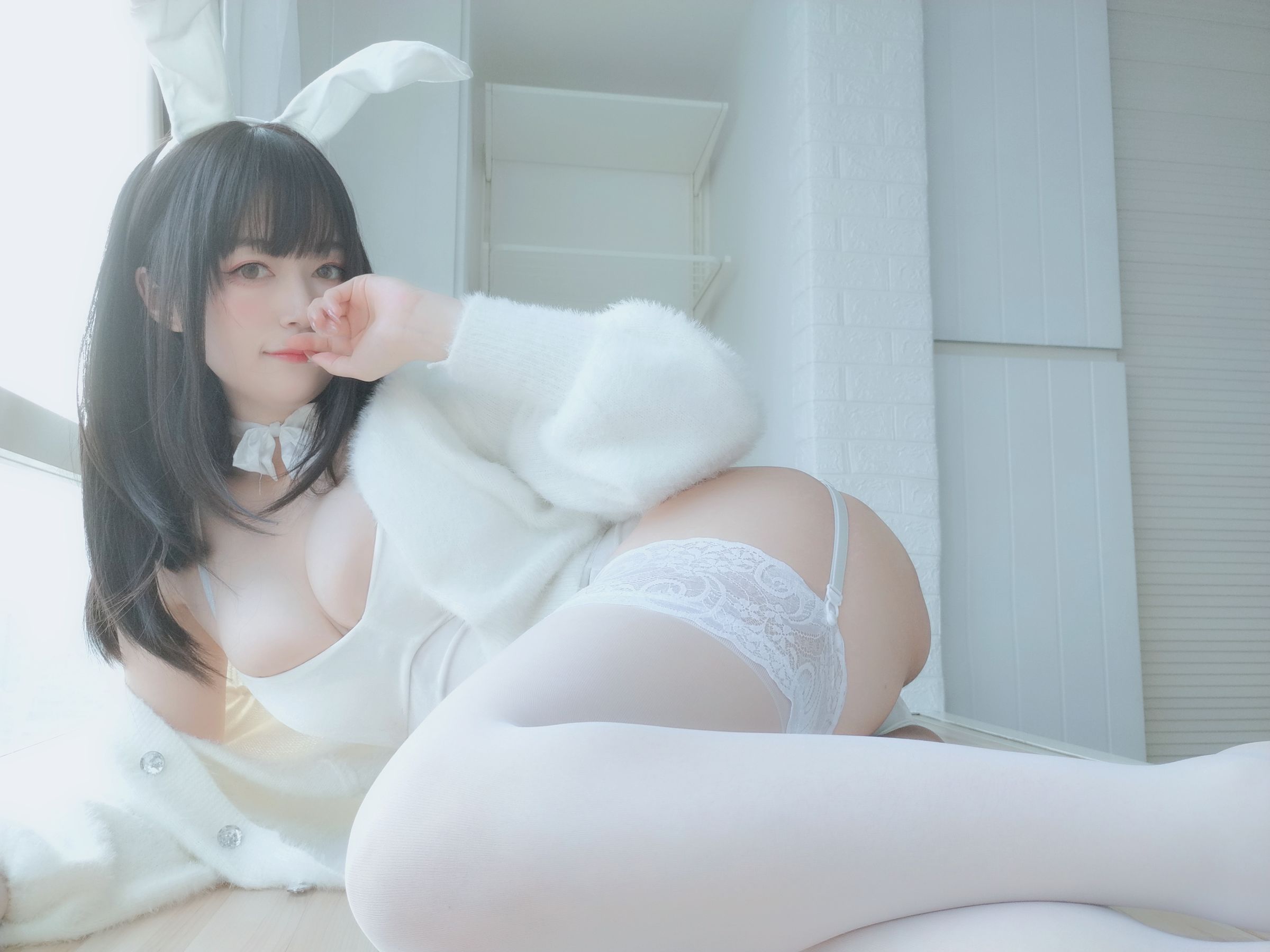 Coser小姐姐白银 - 白丝兔子-图93