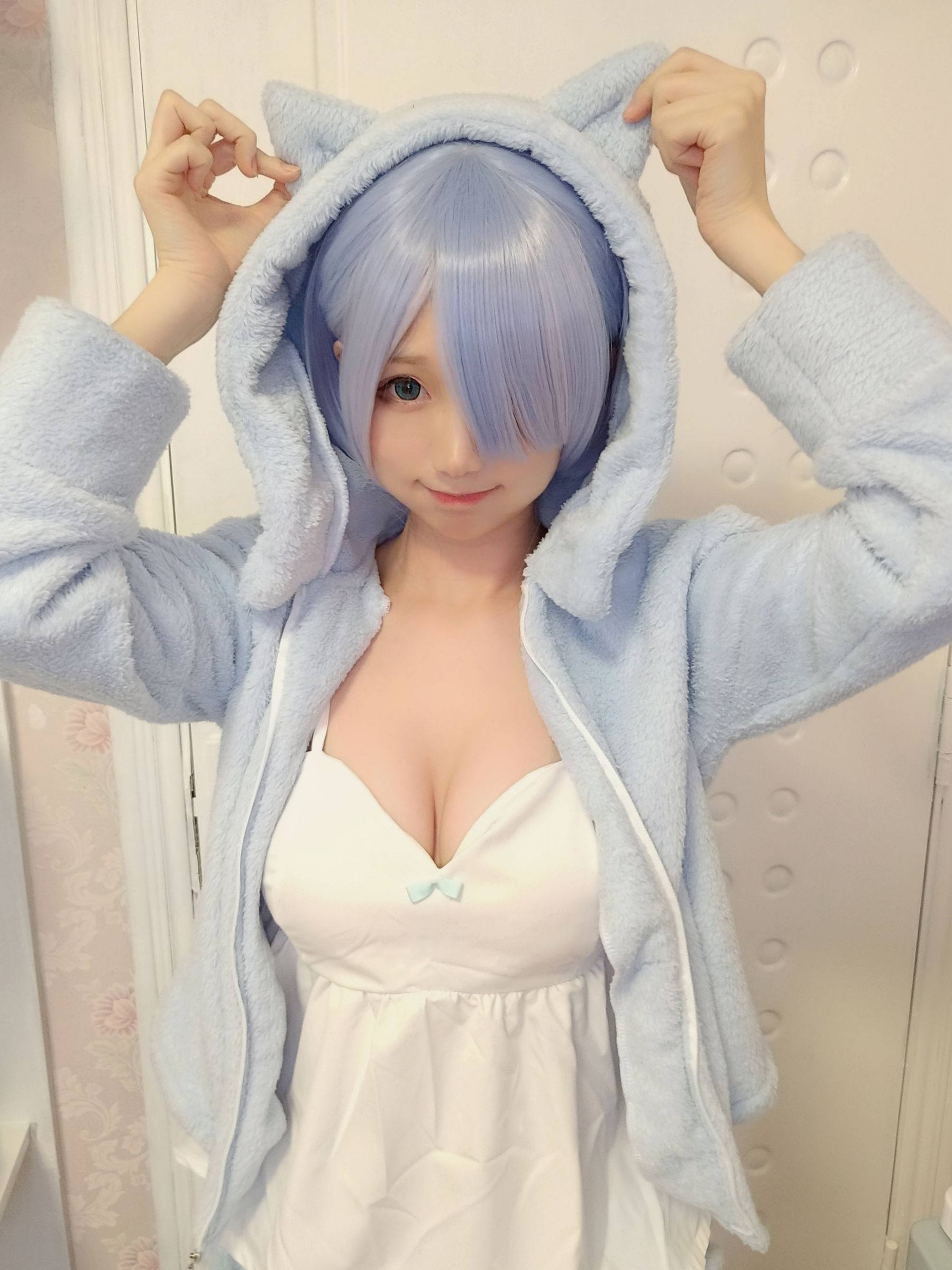 NAGISA魔物喵 - レム-猫耳パジャマ-图0